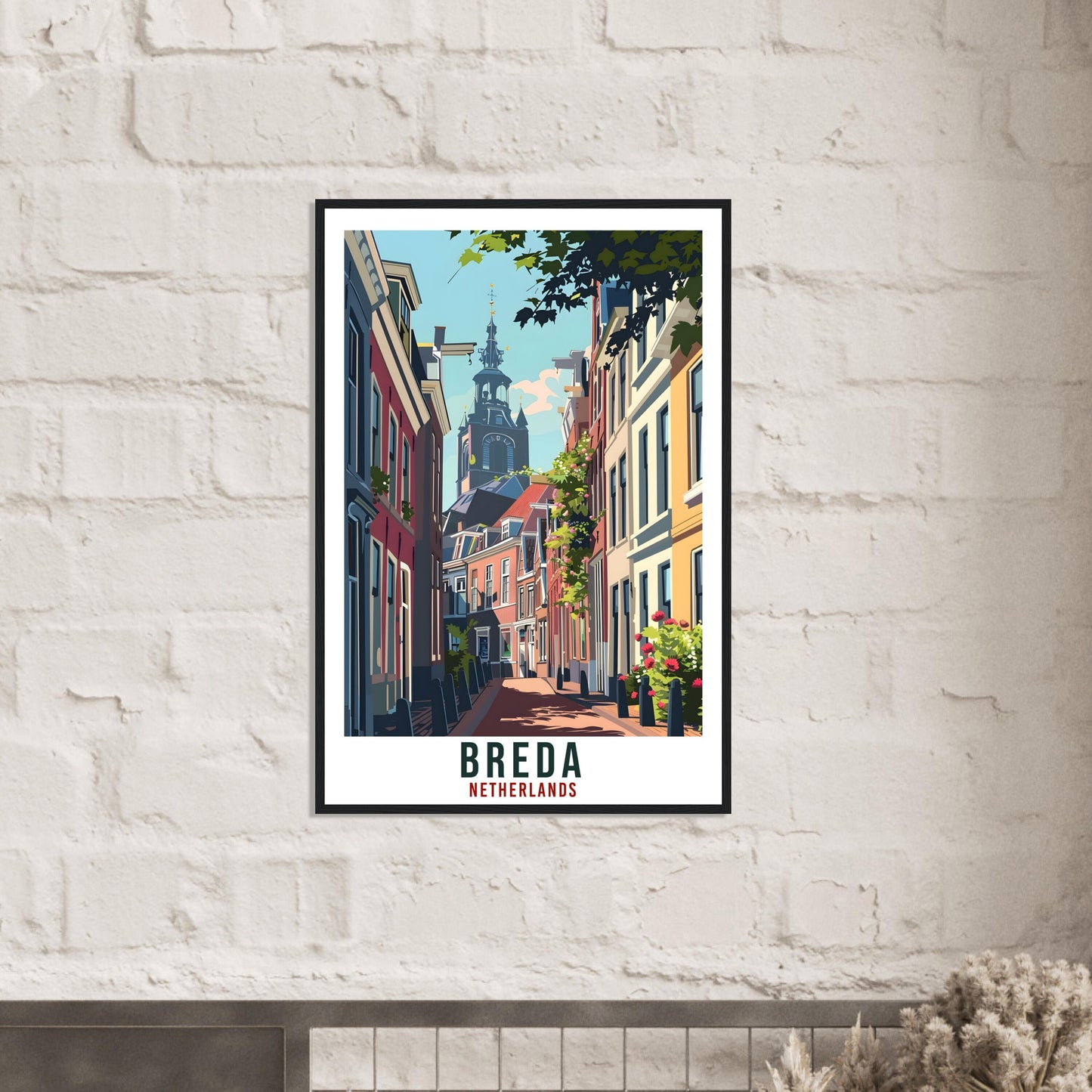 Breda Travel Print Holland Wall Art Wall Hanging Home Décor Breda Gift Art Lovers Gift Dutch Artwork Gift The Netherlands Travel Poster