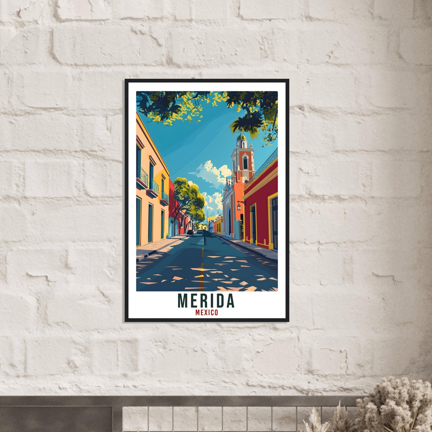 Merida Mexico Travel Print Mexico Wall Art Wall Hanging Home Décor Merida Gift Mexico Landmark Artwork Gift South America Travel Poster
