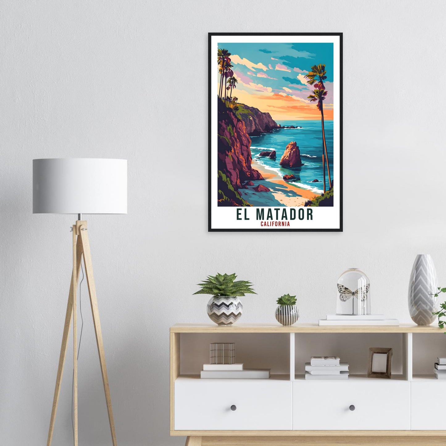 El Matador Travel Print California Home Decoration USA City Wall Art Gift Wall Hanging Art Lover California Artwork El Matador Travel Poster