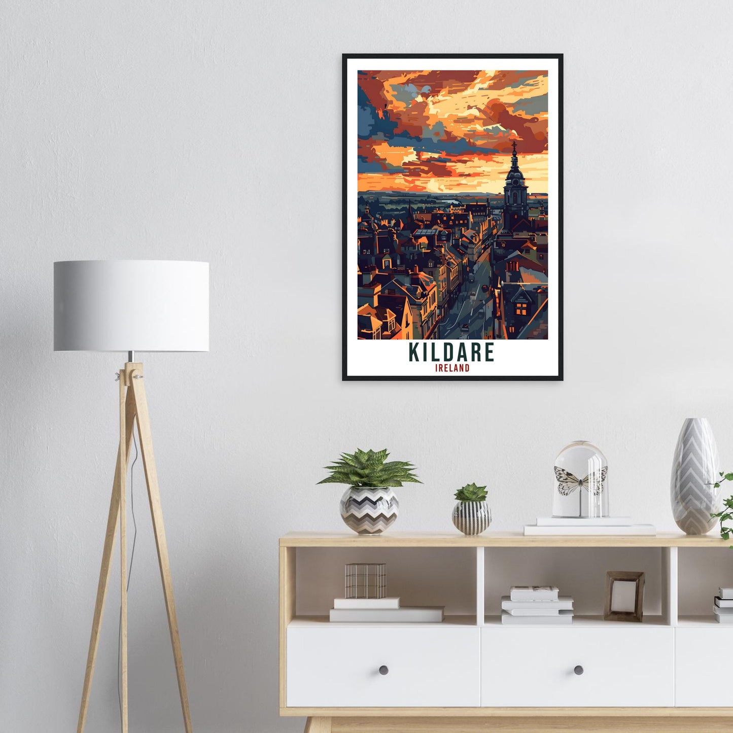 Kildare Travel Print Ireland Wall Art Wall Hanging Home Living Décor Kildare Gift Art Lovers Gift Irish Artwork Gift Ireland Travel Poster
