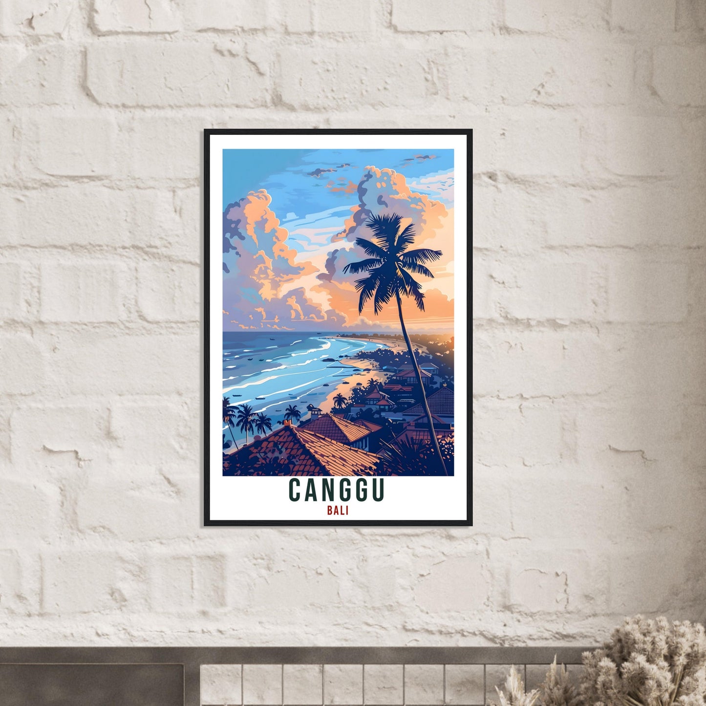 Canggu Bali Travel Print Bali Wall Art Wall Hanging Home Décor Canggu Gift Landmark Artwork Travel Art Lover Indonesia Canggu Travel Poster
