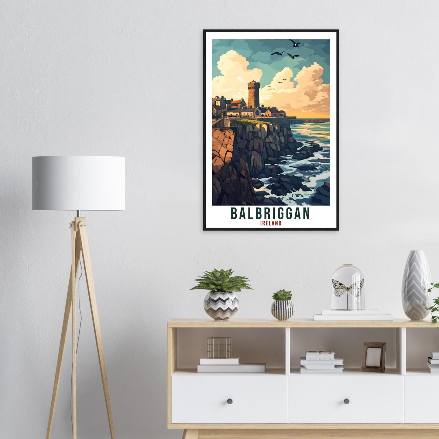 Balbriggan Travel Print Ireland Home Decor Dublin Wall Art Wall Hanging Art Lover Irish Artwork Travel Poster Balbriggan Ireland Travel Art