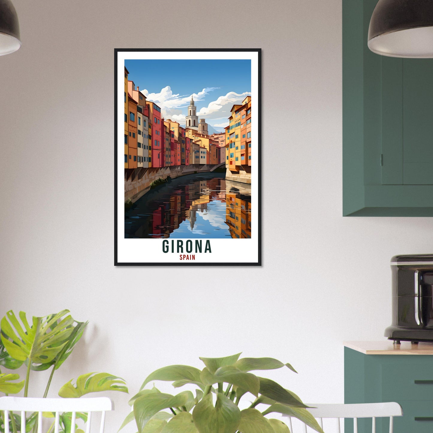 Girona Travel Print Spain Home Decoration Girona Spanish City Wall Art Gift Wall Hanging Art Lover Spain Artwork Girona Travel Poster Gift
