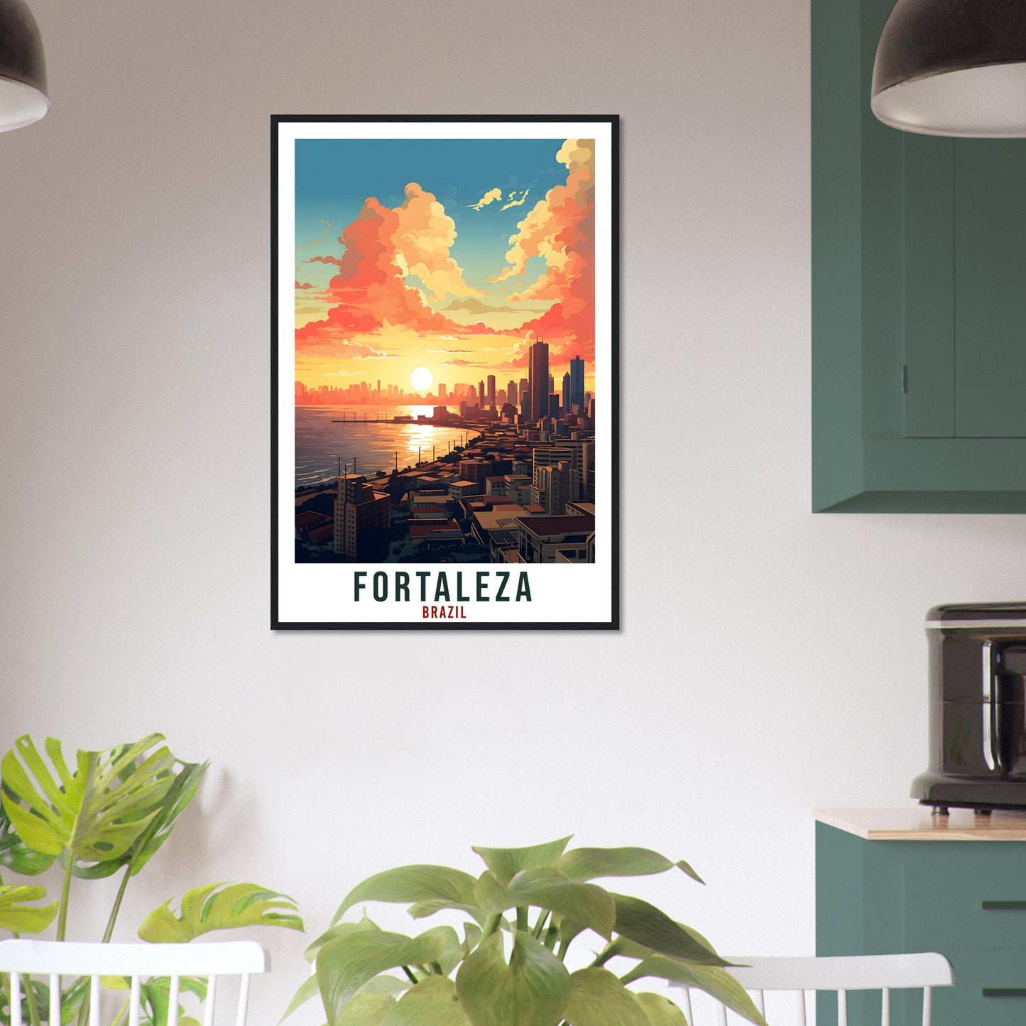 Fortaleza Travel Print Wall Art Fortaleza Brazil Wall Hanging Artwork Fortaleza Art Gifts Fortaleza Travel Poster Brazil City Art Lover Gift