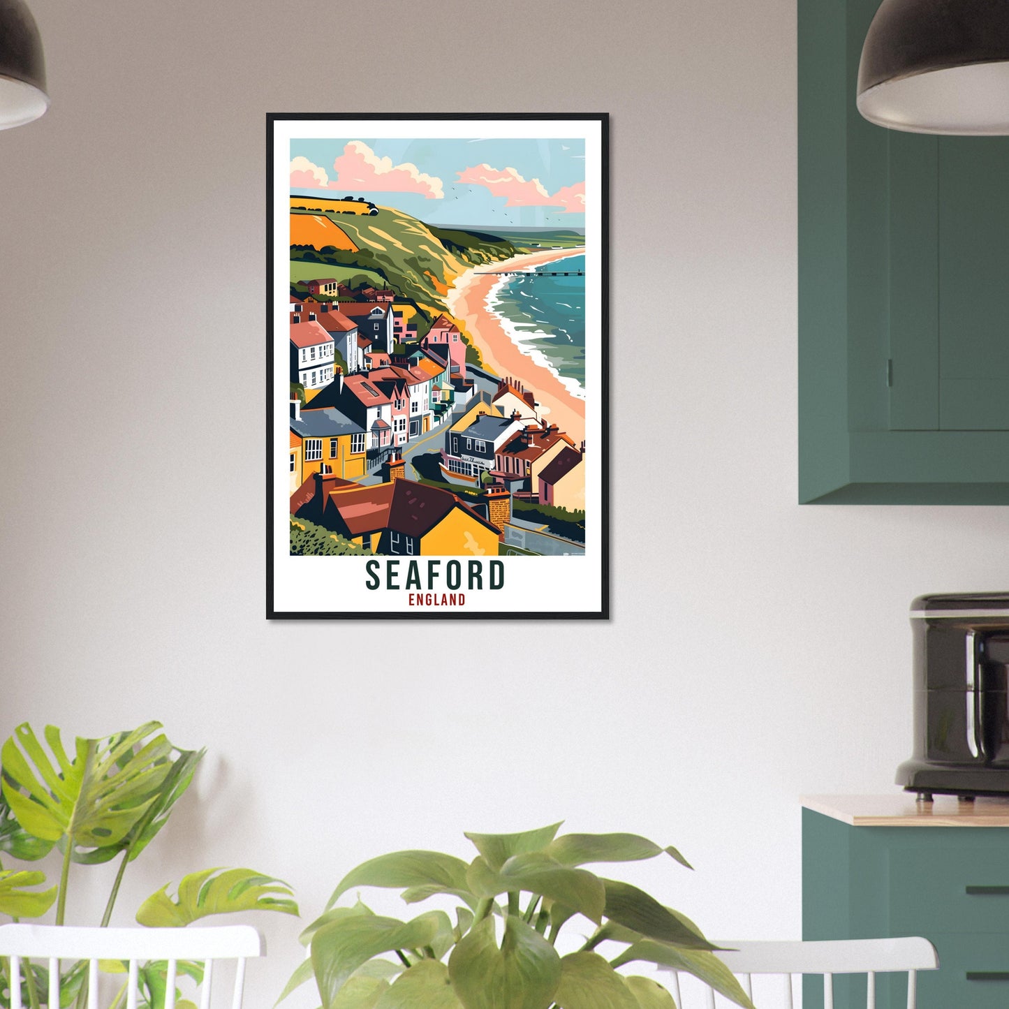 Seaford Travel Print Wall Art Seaford Wall Hanging Home Living Décor Seaford Gift Art Lovers UK Artwork Gift Print England Travel Poster