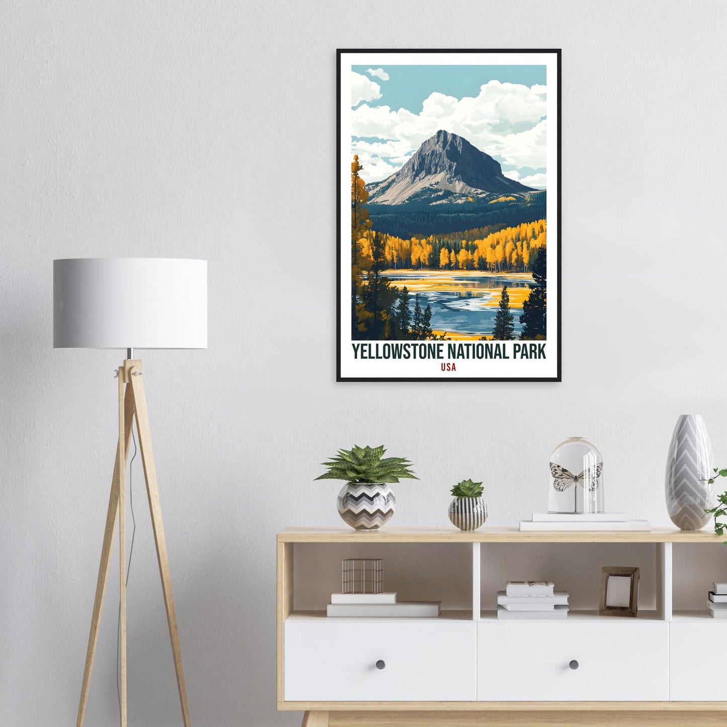 Yellowstone National Park USA Travel Print Wall Art Wall Hanging Décor Yellowstone National Park Gift Travel Art USA Artwork Travel Poster