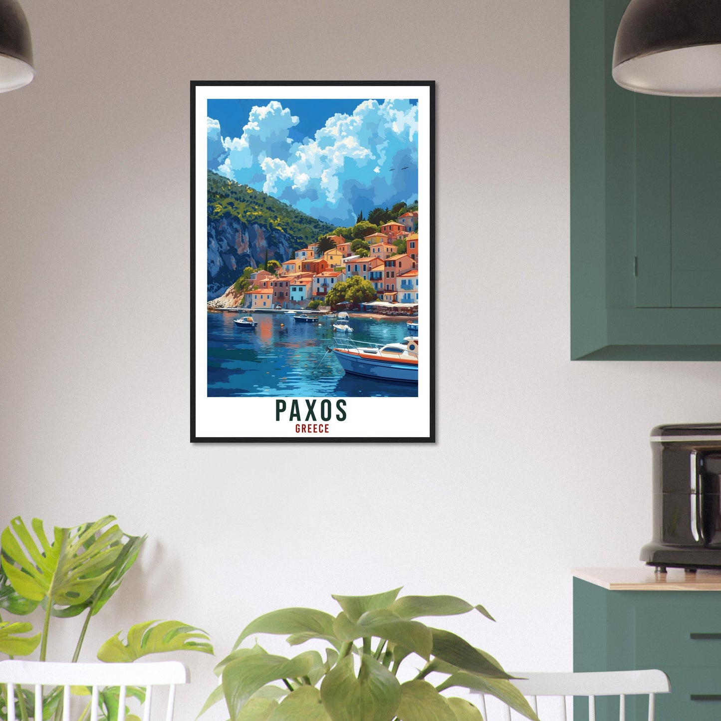 Paxos Travel Print Gift Greece Home Decoration Paxos Greek Islands Wall Art Gift Wall Hanging Art Lover Greece Artwork Paxos Travel Poster