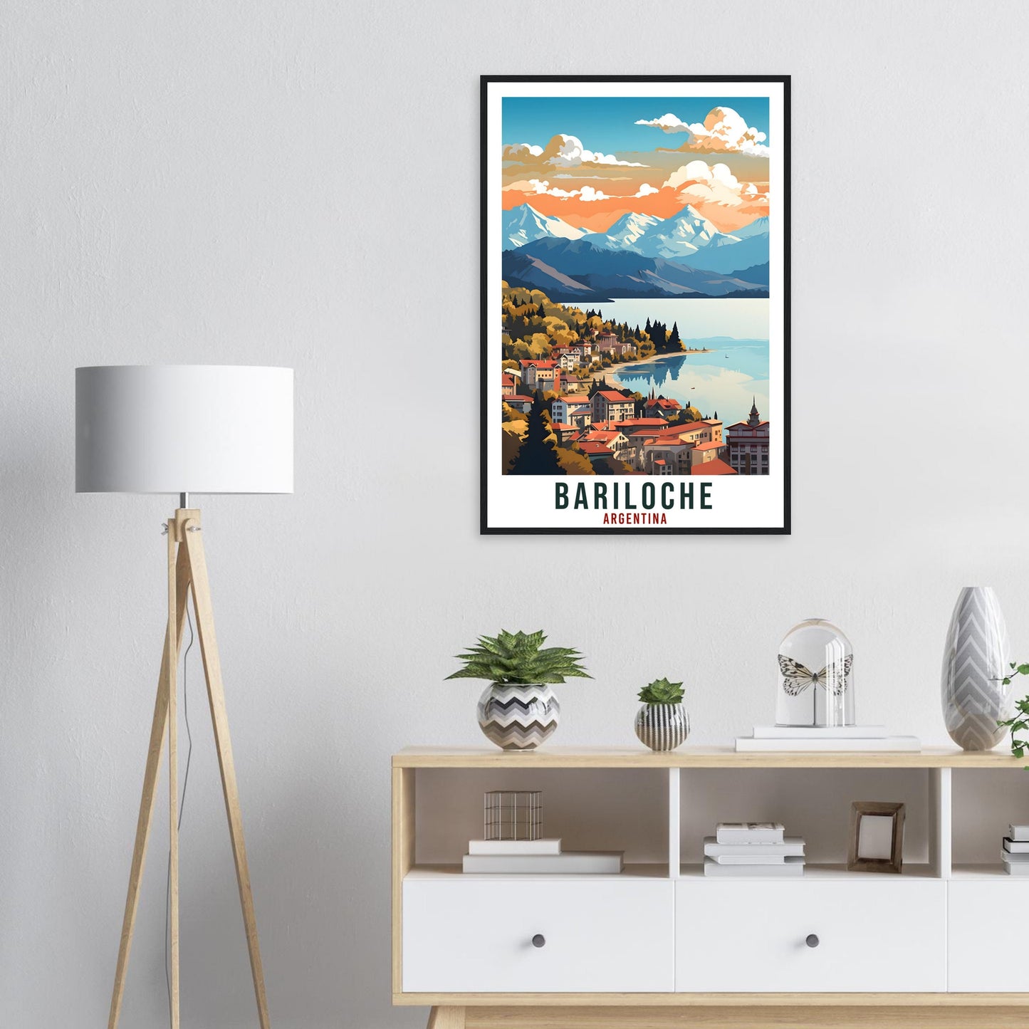 Bariloche Travel Print Wall Art Bariloche Argentina City Landscape Artwork Bariloche Art Gifts Bariloche Travel Poster Argentinian Art Lover