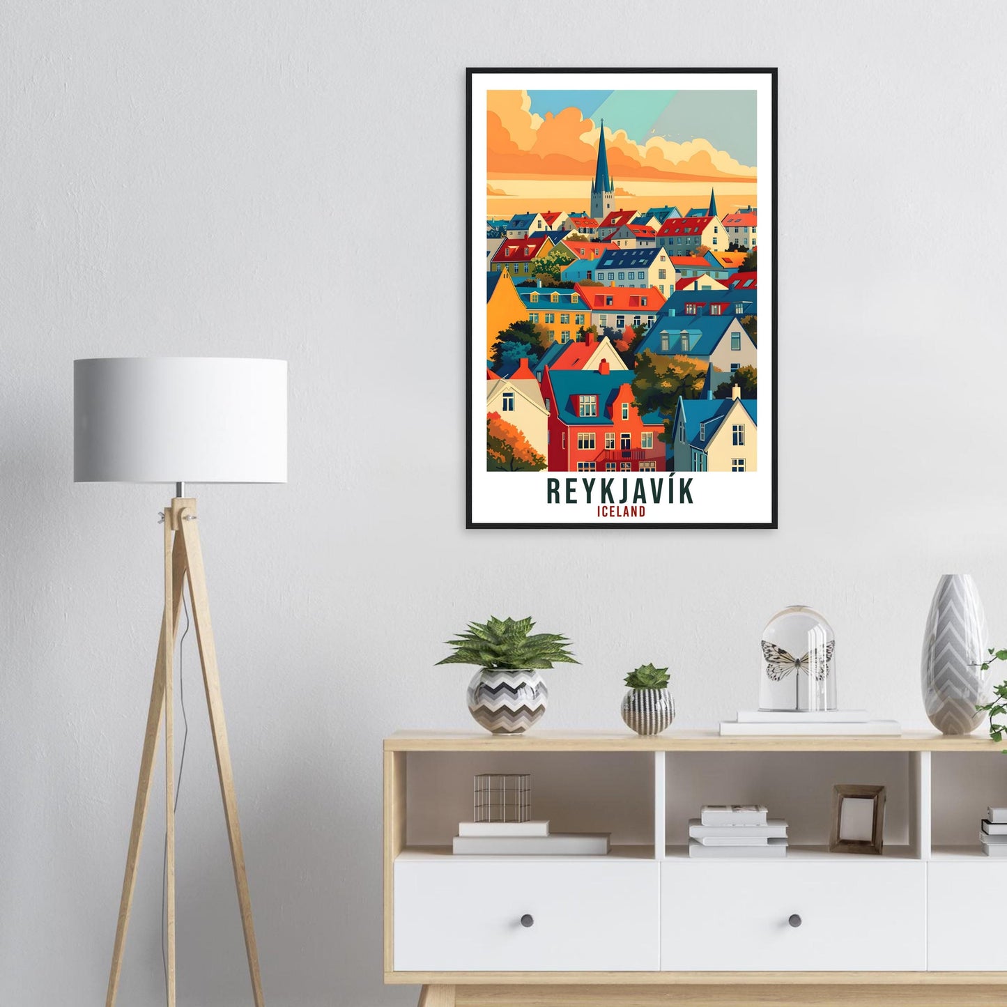 Reykjavík Iceland Travel Print Wall Art Wall Hanging Home Décor Reykjavík Gift Travel Art Iceland Artwork City Landscape Travel Poster