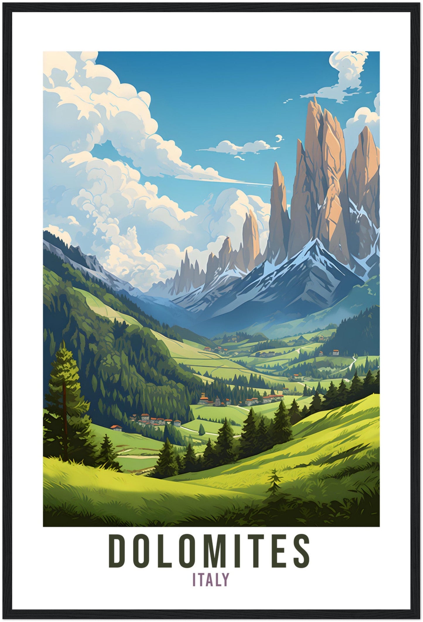 Dolomites Italy Travel Print Wall Art Dolomites Wall Hanging Home Décor Italy Gift Art Lovers Italy Art Lover Gift Dolomites Italy Print