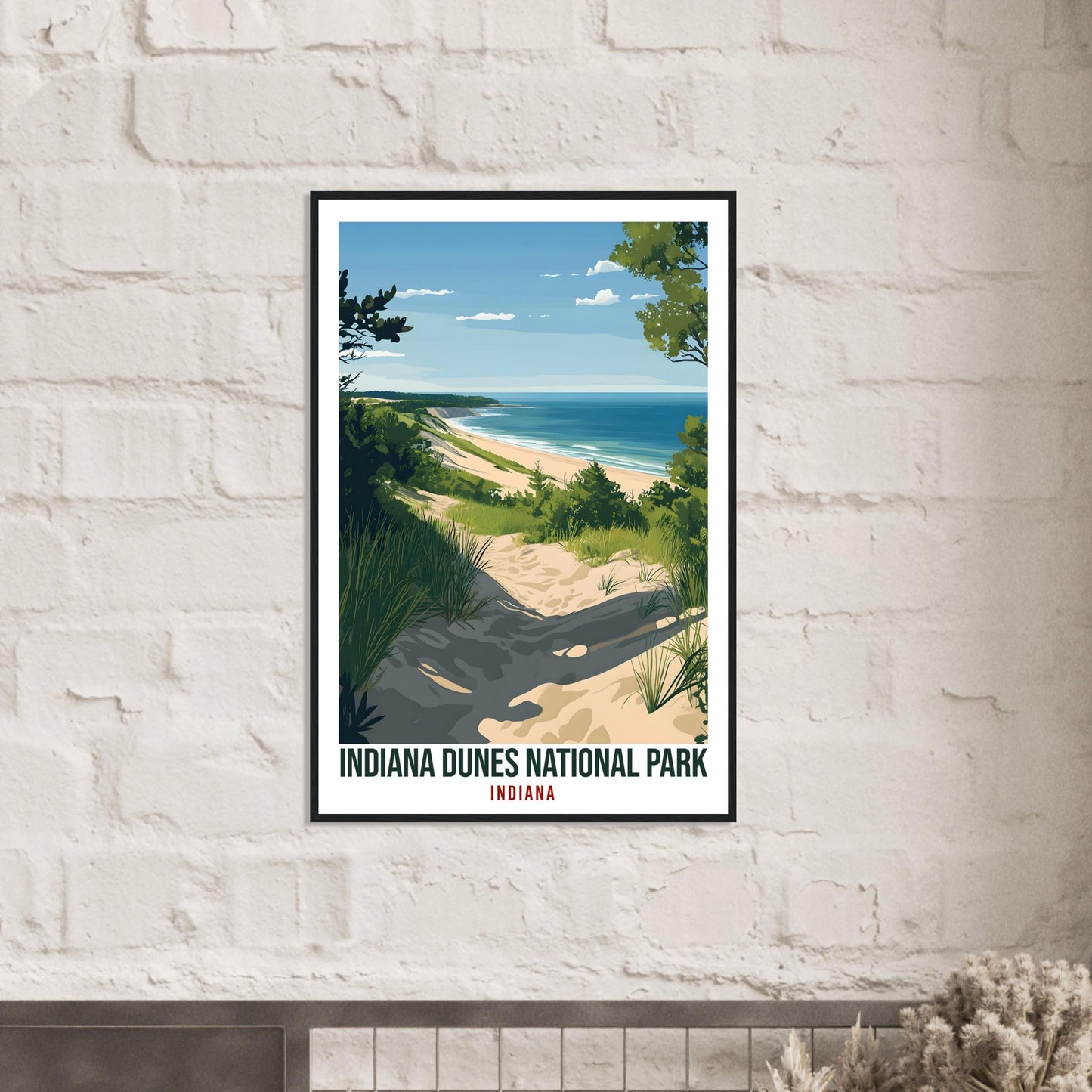 Indiana Dunes National Park USA Travel Print Wall Art Wall Hanging Home Décor Indiana Dunes Gift Travel Art USA Hiking Artwork Travel Poster