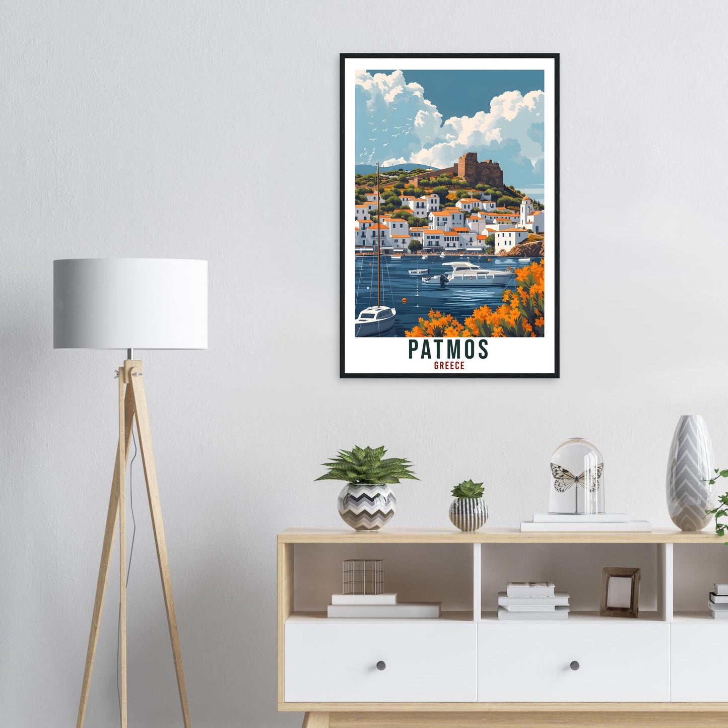 Patmos Travel Print Greece Home Decoration Patmos Greek Island Wall Art Gift Wall Hanging Art Lover Greece Artwork Patmos Gift Travel Poster