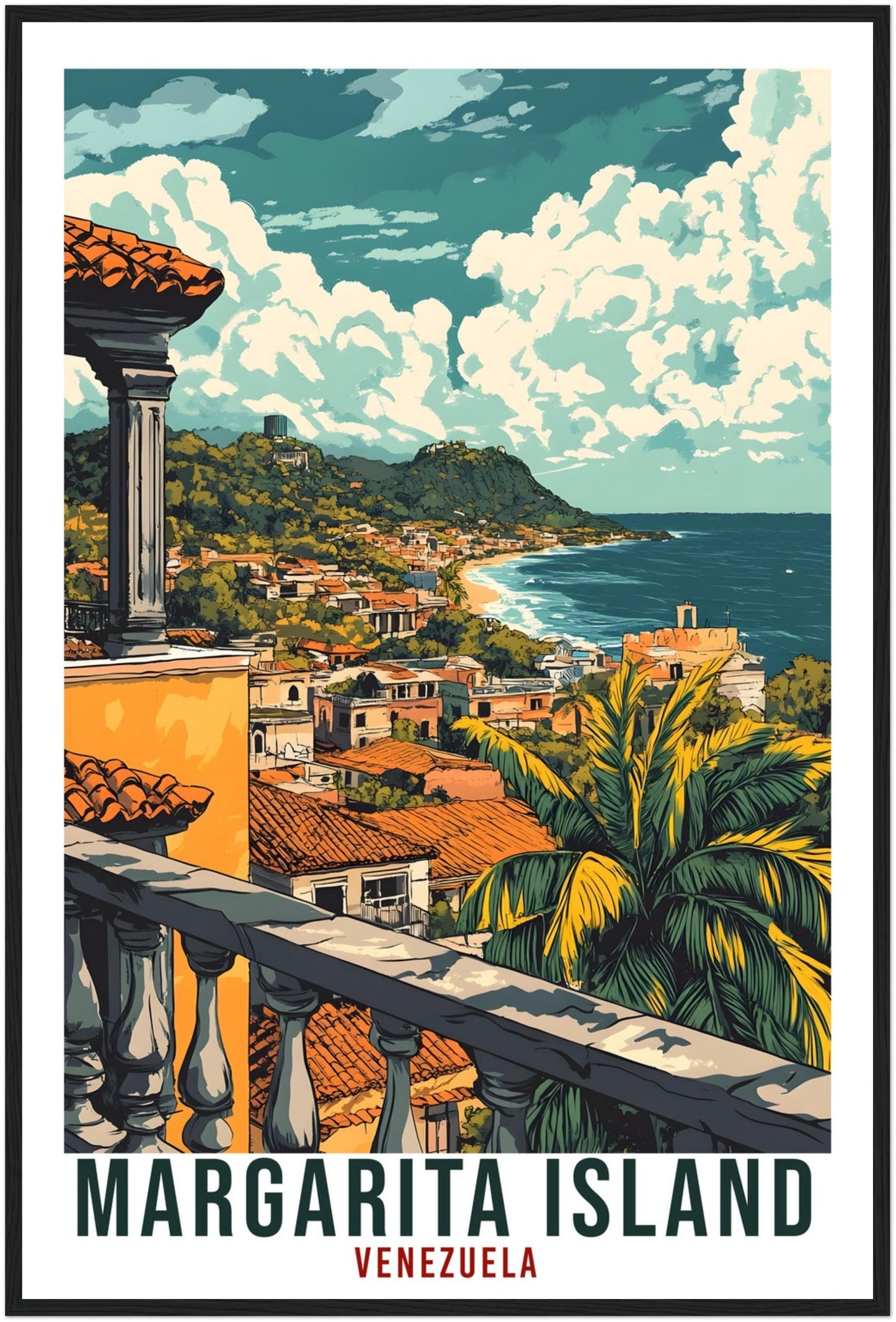 Margarita Island Travel Print Venezuela Decor Wall Art Wall Hanging Art Lover Margarita Island Venezuelan Artwork Travel Poster Travel Art