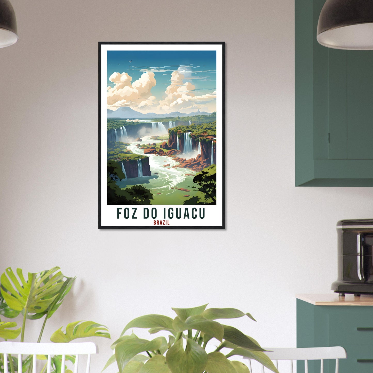 Foz Do Iguacu Travel Print Wall Art Foz Do Iguacu Brazil Wall Hanging Artwork Art Gifts Foz Do Iguacu Travel Poster Brazil Art Lovers Gift