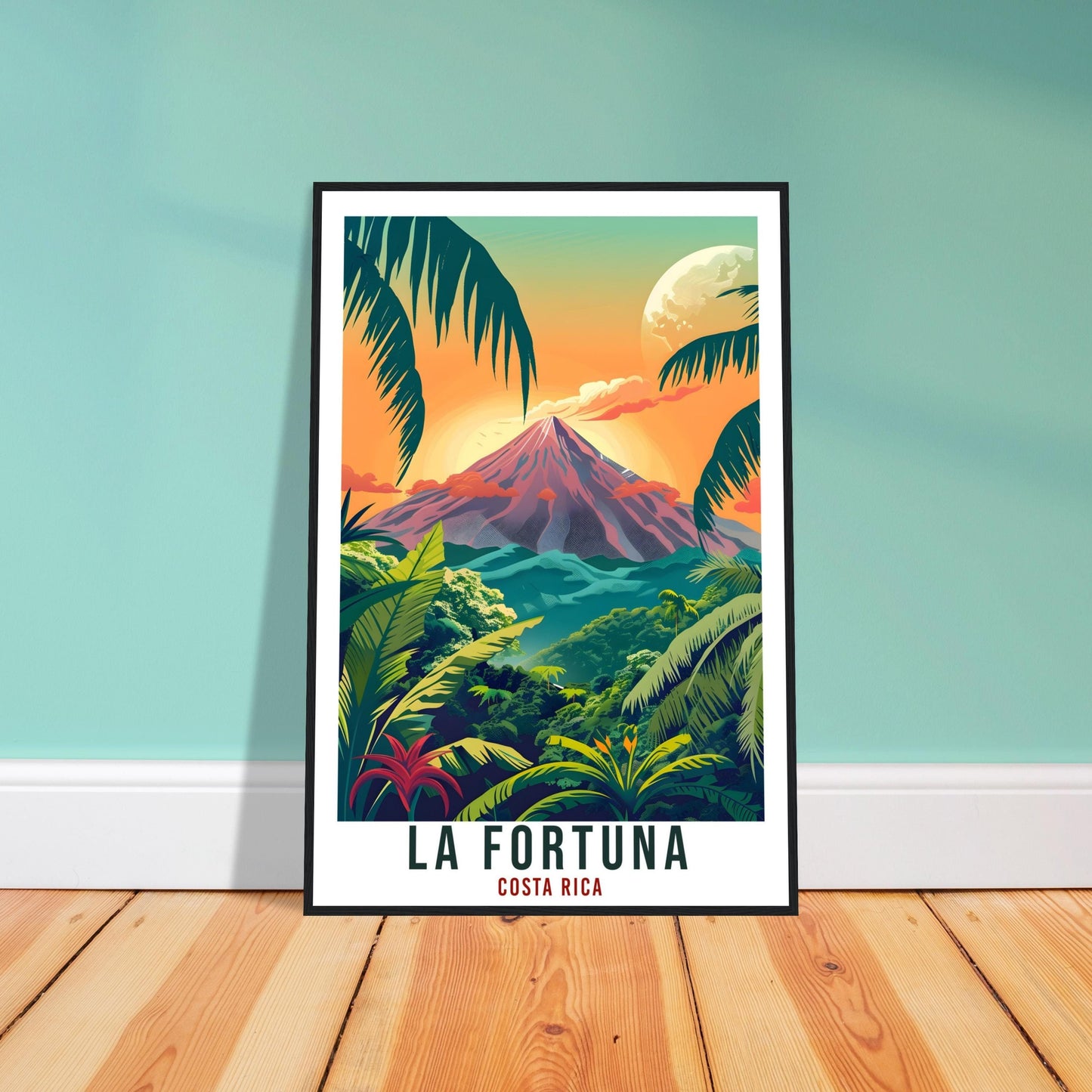 La Fortuna Costa Rica Travel Print Wall Art Wall Hanging Home Décor La Fortuna Gift Wall Artwork Travel Art Costa Rica City Travel Poster
