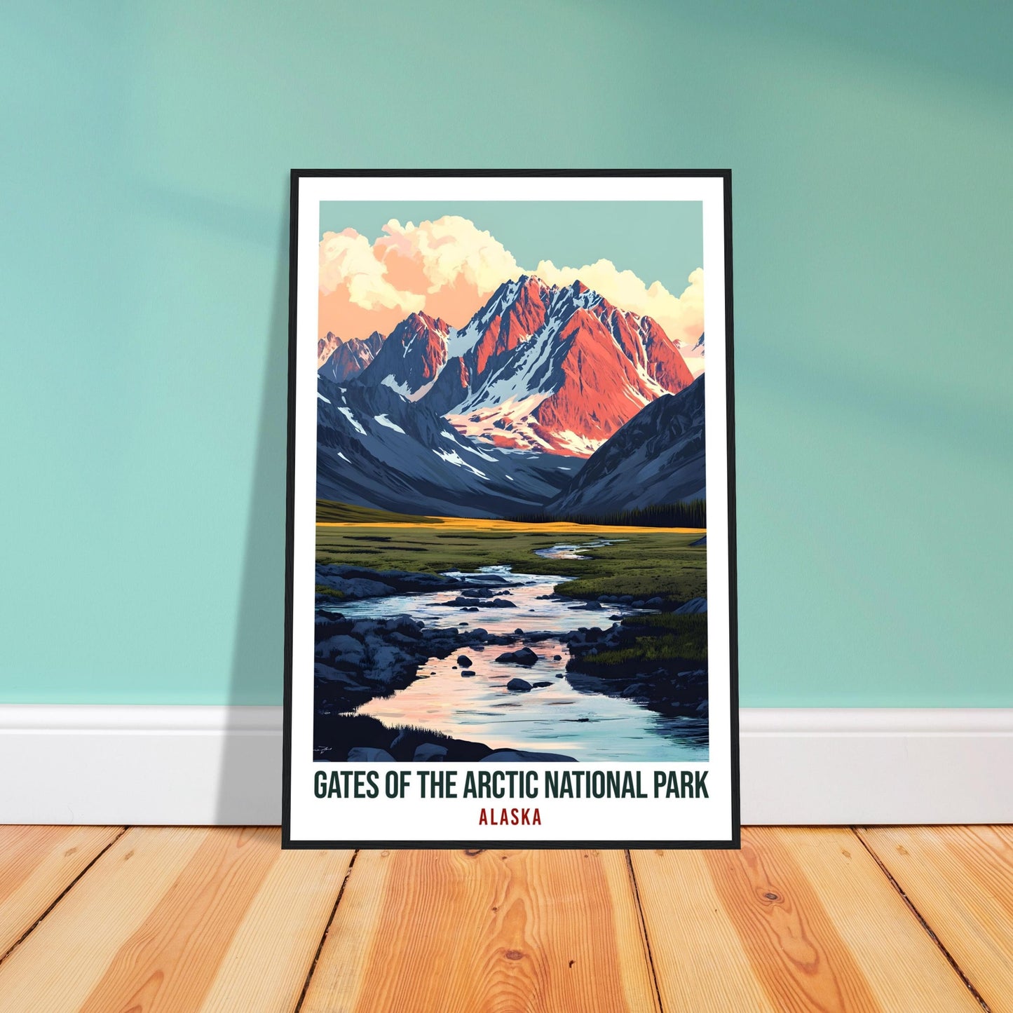 Gates Of The Arctic National Park Alaska USA Travel Print Wall Art Wall Hanging Home Décor Alaska Gift Travel Art USA Artwork Travel Poster
