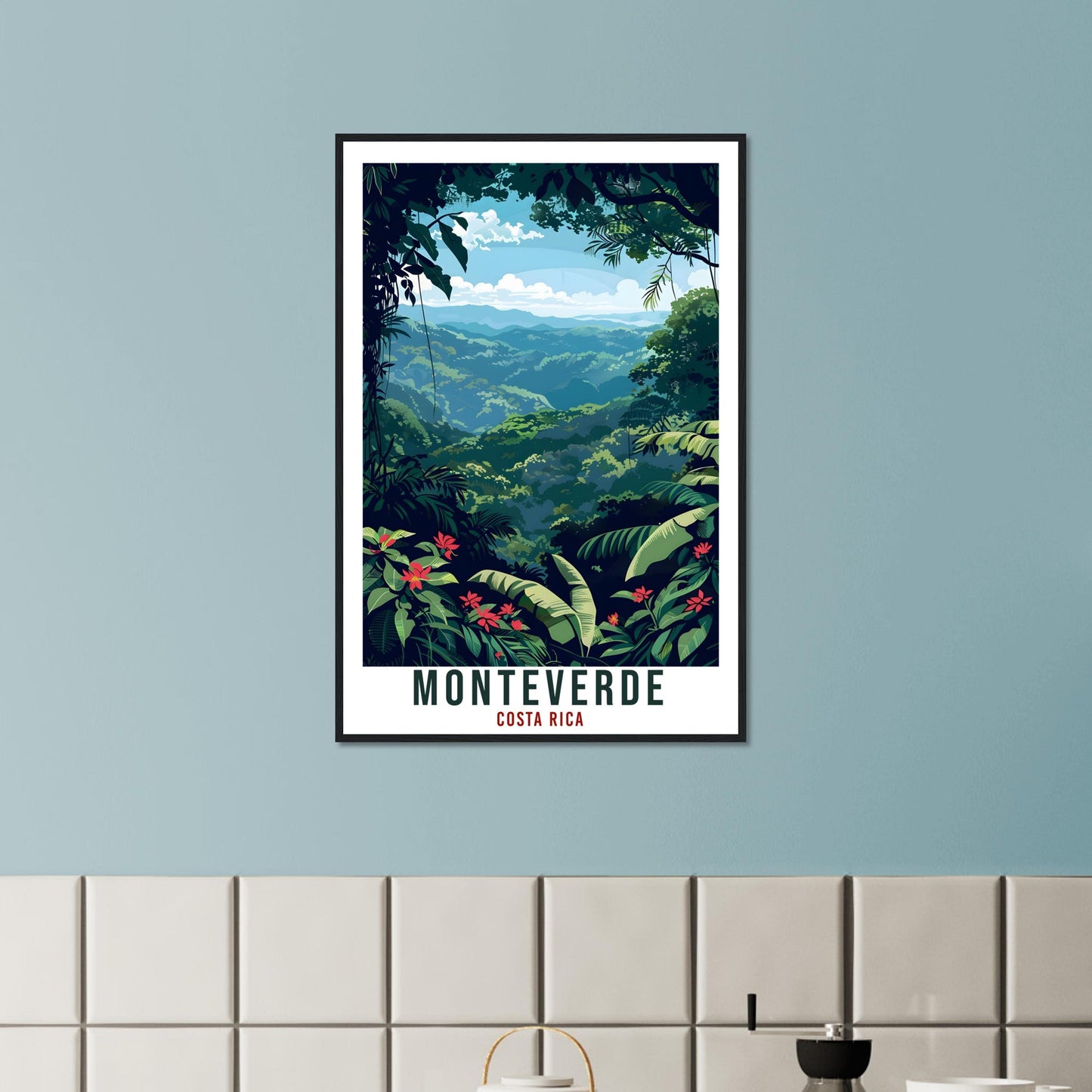 Monteverde Costa Rica Travel Print Wall Art Wall Hanging Home Décor Monteverde Gift Wall Art Travel Artwork Costa Rica City Travel Poster