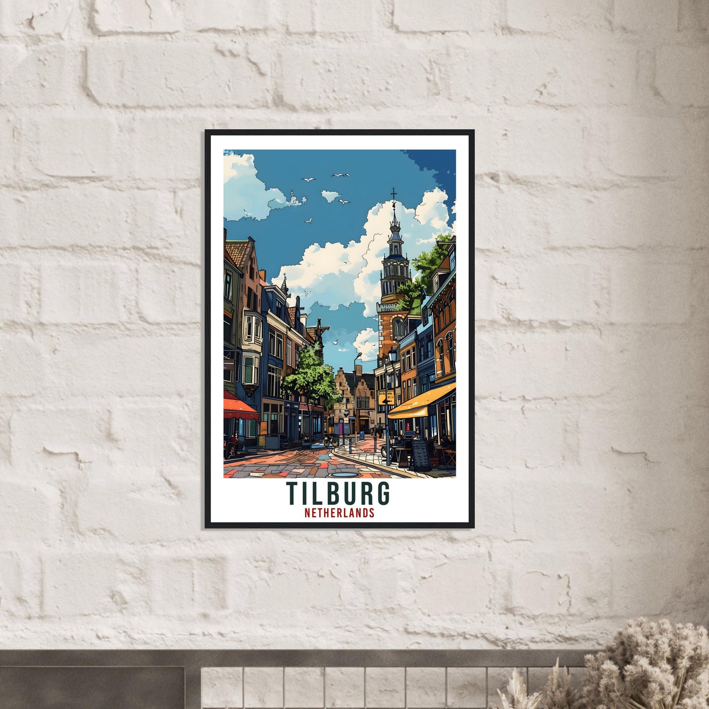 Tilburg Travel Print Holland Wall Art Wall Hanging Home Décor Tilburg Gift Art Lovers Dutch Artwork Gift The Netherlands Travel Poster