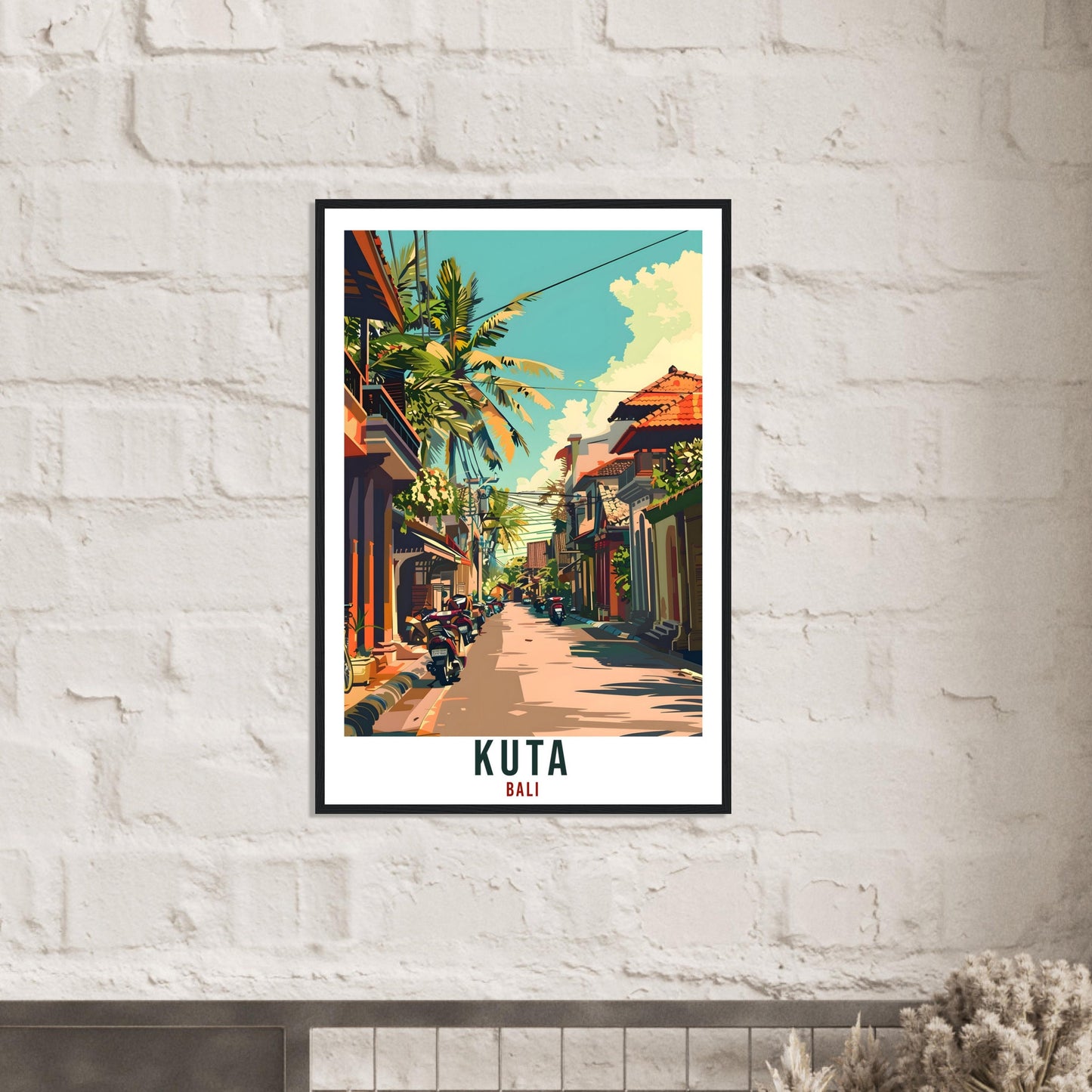 Kuta Bali Travel Print Bali Wall Art Wall Hanging Home Décor Kuta Gift Landmark Artwork Travel Art Lovers Indonesia Kuta Travel Poster