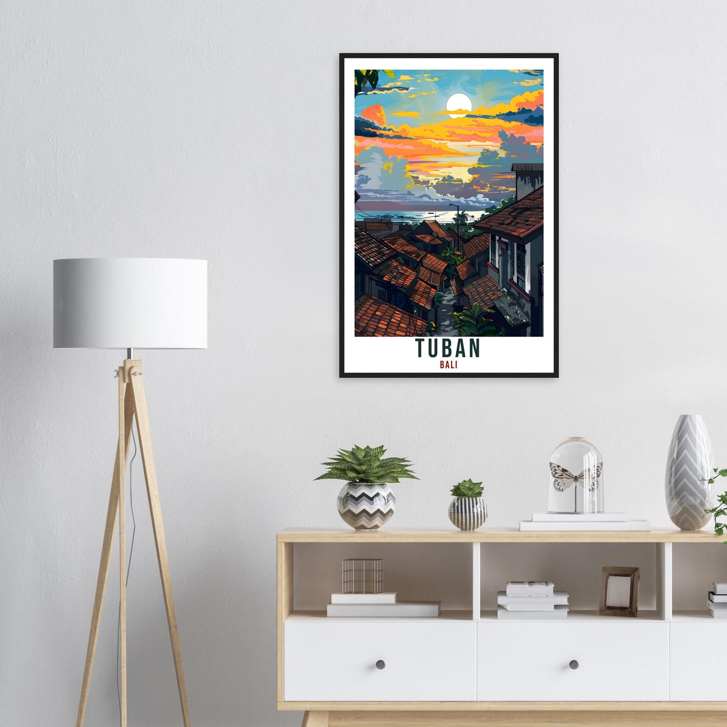 Tuban Bali Travel Print Bali Wall Art Wall Hanging Home Décor Tuban Gift Landmark Artwork Travel Art Lover Indonesia Tuban Travel Poster