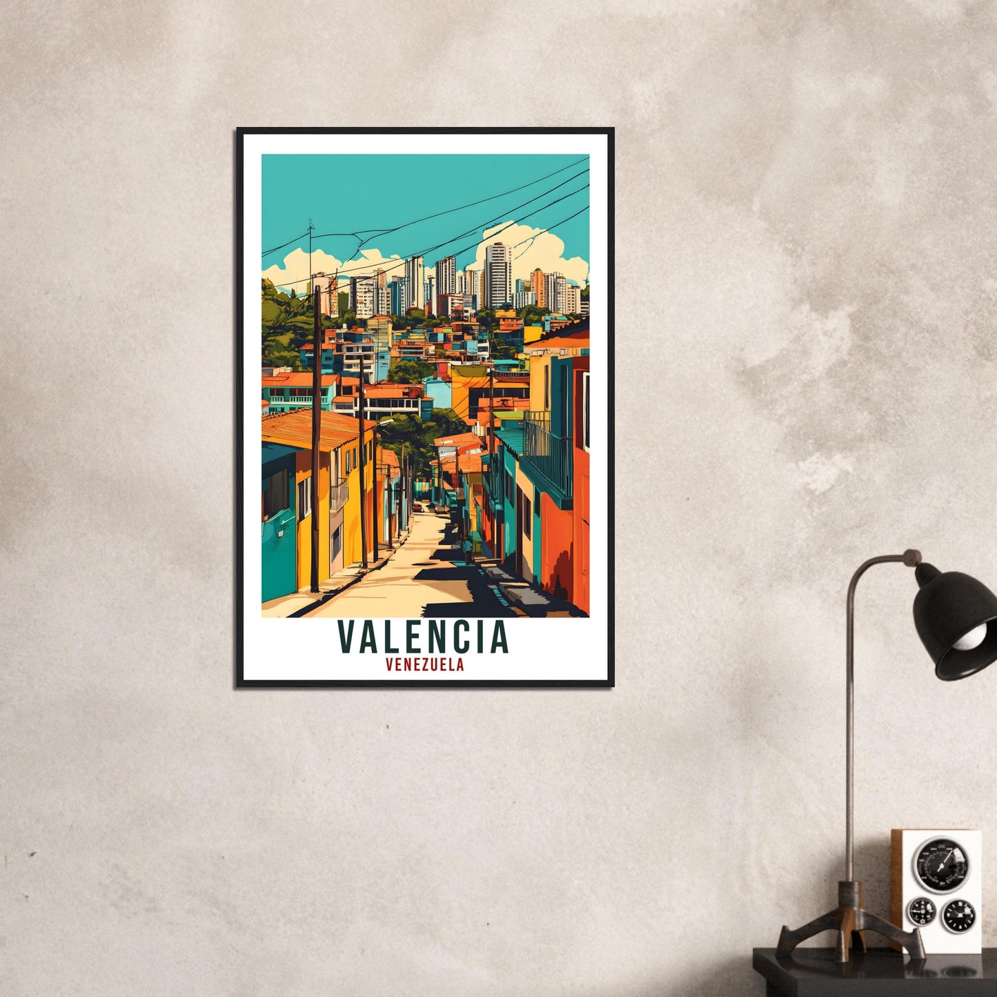 Valencia Travel Print Venezuela Decor Valencia Wall Art Gift Wall Hanging Art Lover Valencia Venezuelan Artwork Travel Poster Travel Art