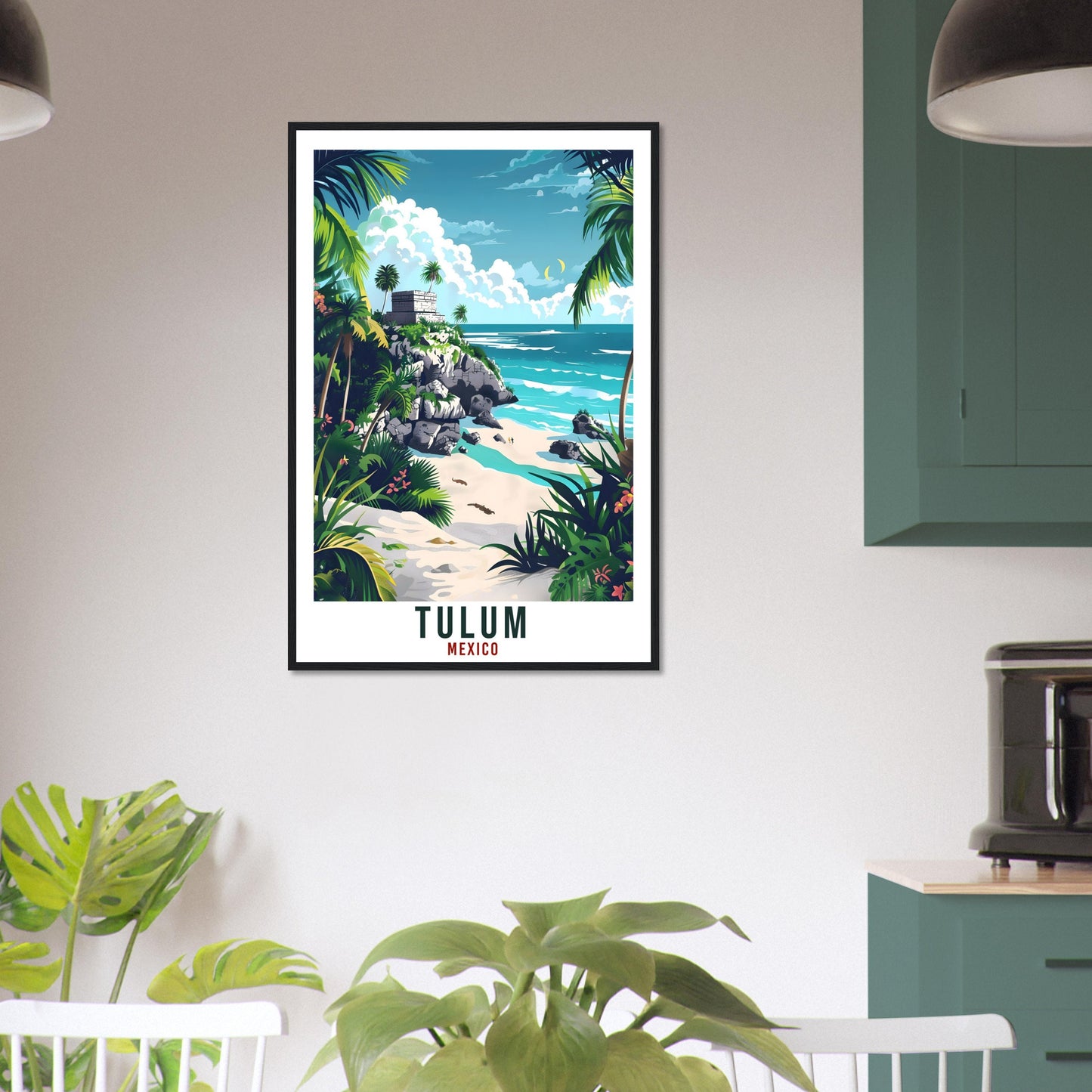 Tulum Mexico Travel Print Mexico Wall Art Wall Hanging Home Décor Tulum Gift Mexico Landmark Artwork Travel Art Mexican Tulum Travel Poster