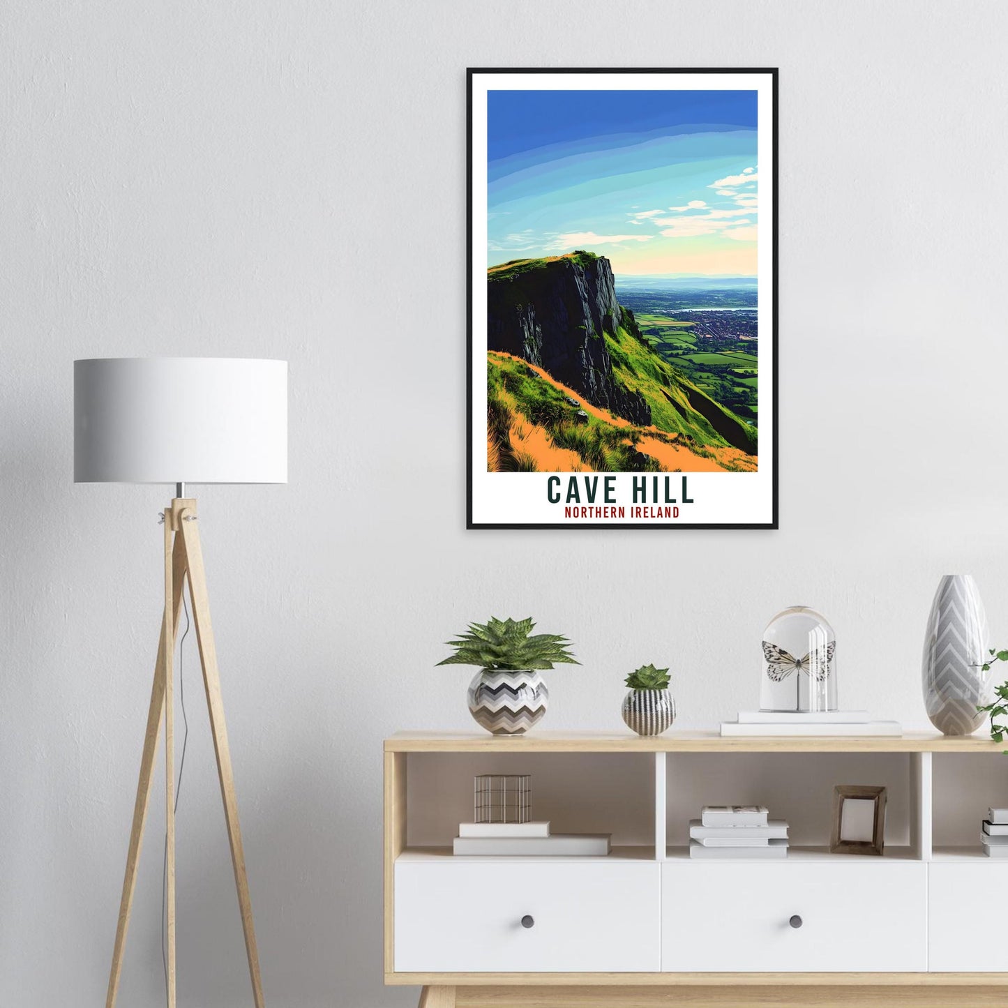 Cave Hill Travel Print Northern Ireland Home Decor Cave Hill Wall Art Gift Wall Hanging Art Lover Cave Hill Irish Artwork Travel Poster NI