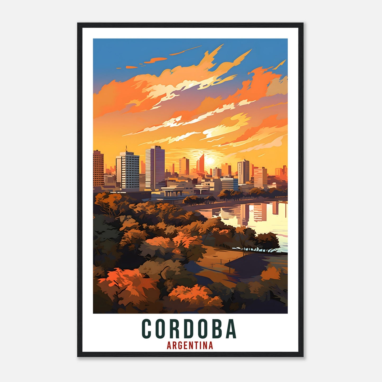 Cordoba Travel Print Wall Art Cordoba Argentina City Landscape Artwork Cordoba Art Gifts Cordoba Travel Poster Argentinian Art Lovers Gift