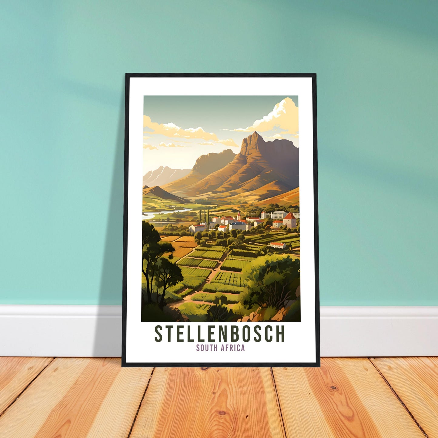Stellenbosch Travel Print South Africa Home Decor Stellenbosch Wall Hanging Stellenbosch Artwork Gift Stellenbosch Travel Poster Artwork