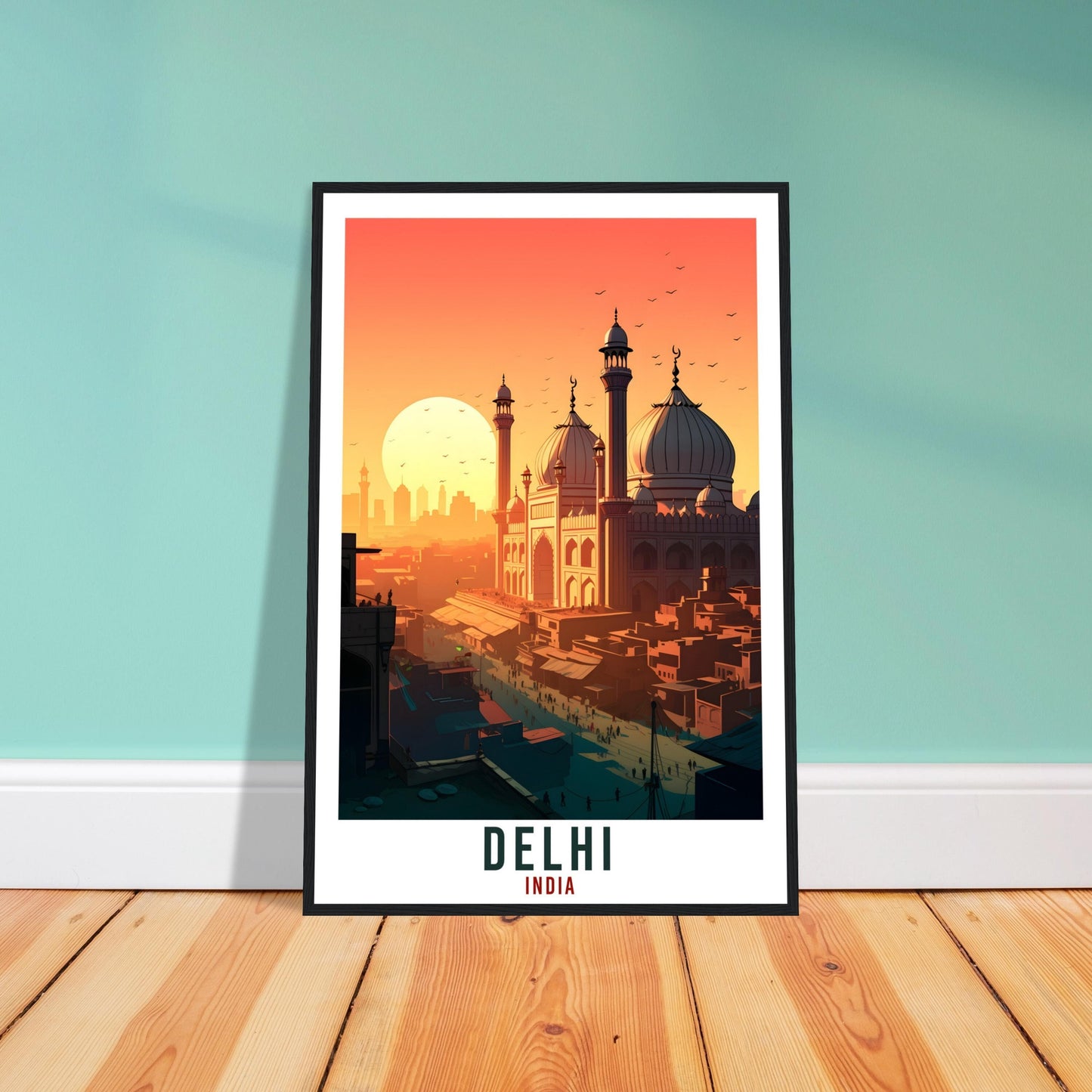 Delhi Travel Print India Home Decoration Wall Art Gift Wall Hanging Art Lover Indian Artwork India Delhi Travel Poster Cityscape Print