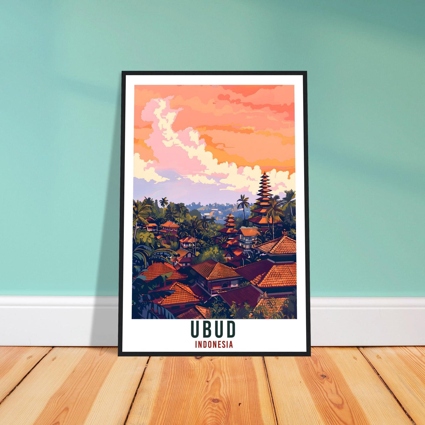 Ubud Bali Travel Print Bali Wall Art Wall Hanging Home Décor Ubud Gift Landmark Artwork Travel Art Lovers Indonesia Ubud Travel Poster