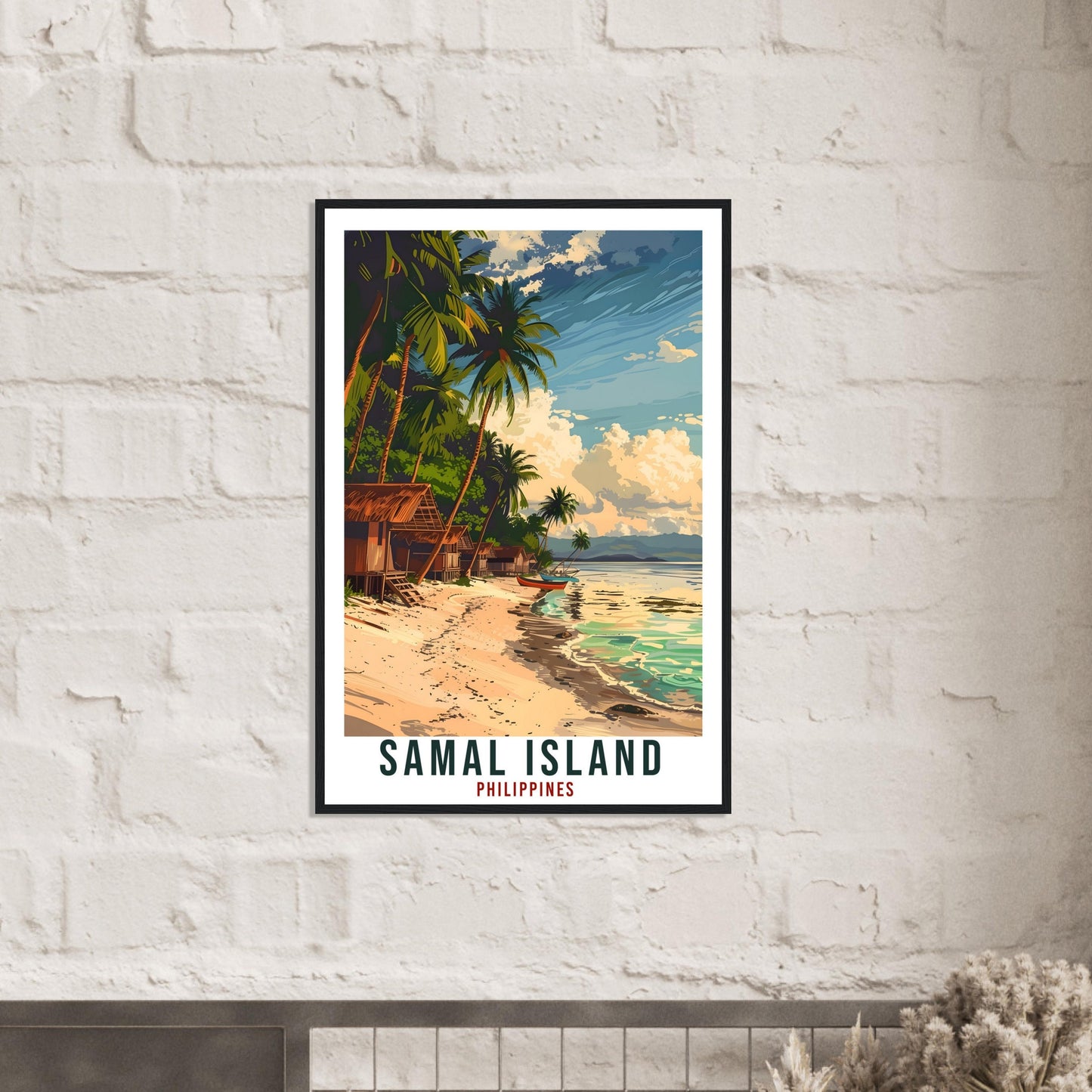 Samal Island Philippines Travel Print Wall Art Wall Hanging Home Décor Samal Island Gift Artwork Travel Art Philippines Island Travel Poster