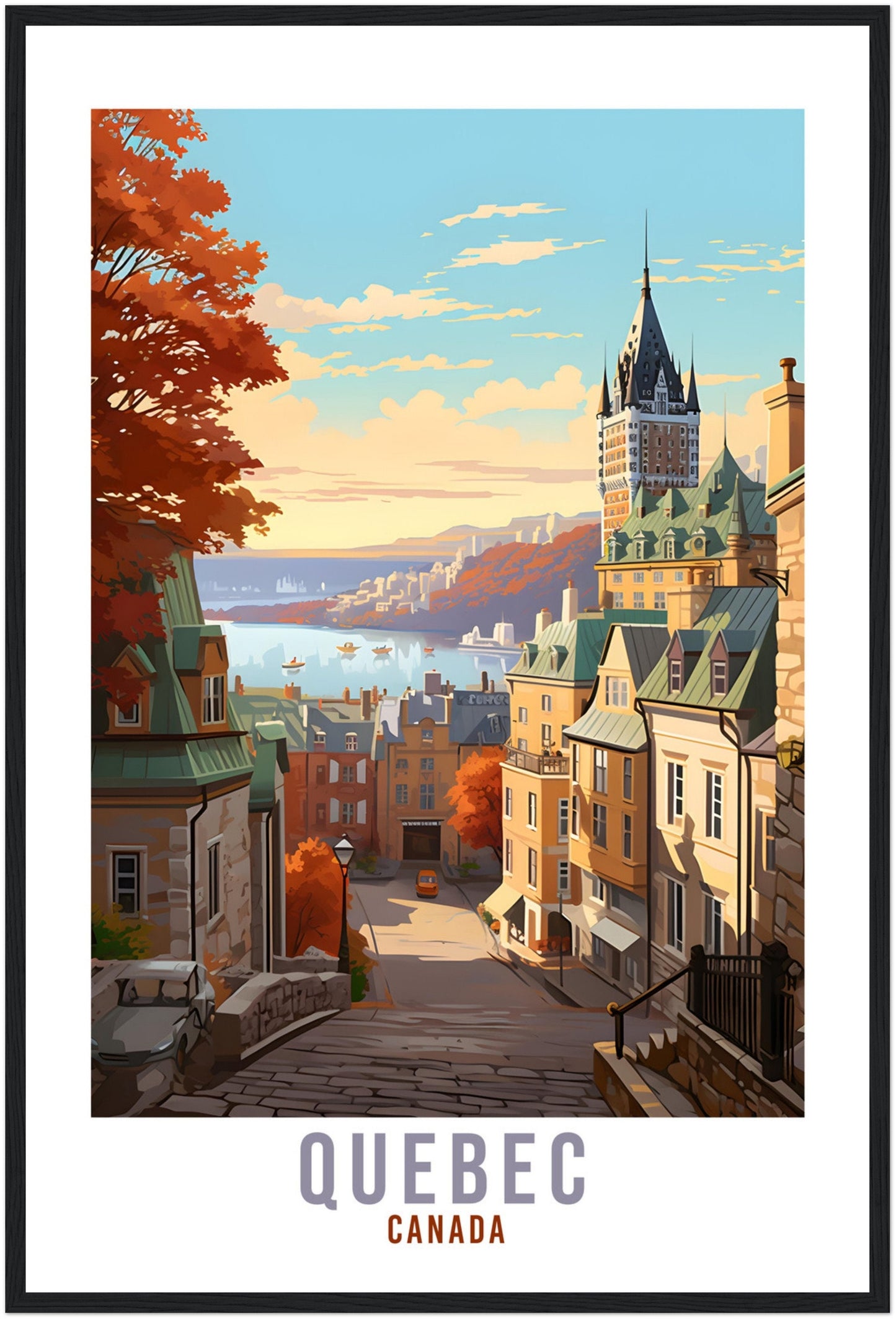 Quebec Travel Print Wall Art Quebec Canada Wall Hanging Home Décor Quebec Gift Art Lovers Canadian Art Lover Gift Quebec Travel Poster