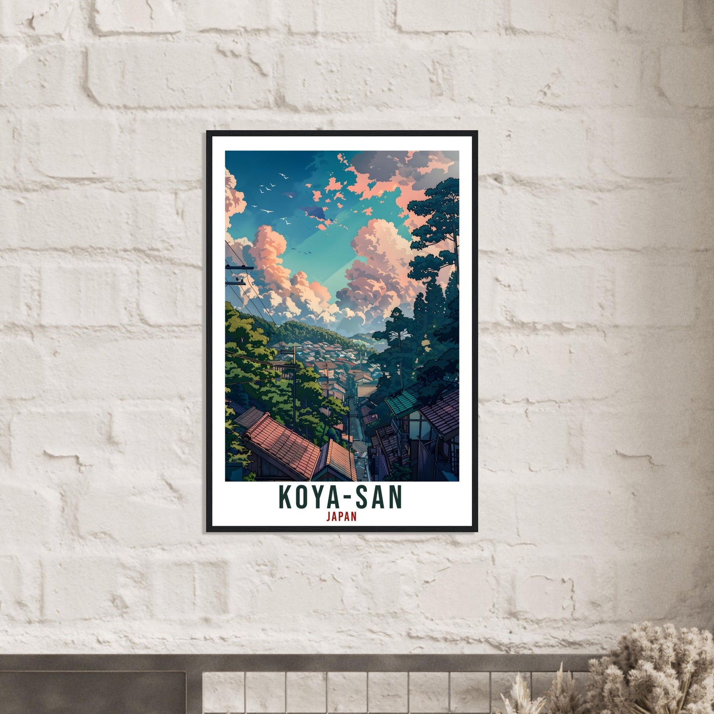 Koya-San Travel Print Japan Home Decoration Wall Art Gift Wall Hanging Art Lover Japanese Artwork Japan Koya-San Travel Poster Holiday Print