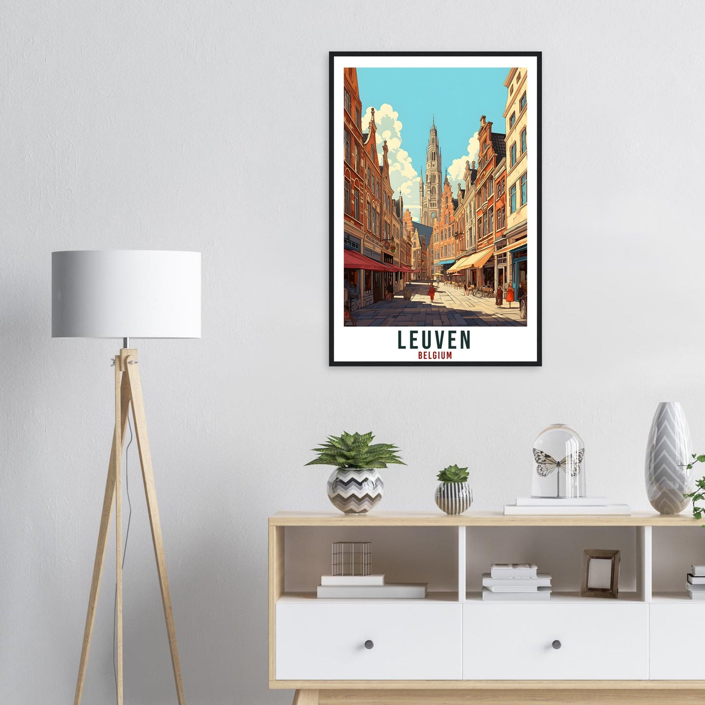Leuven Travel Poster Wall Art Leuven Belgium Home Décor Artwork Wall Hanging Leuven Art Gifts Leuven Travel Print Belgian Art Lovers Gift