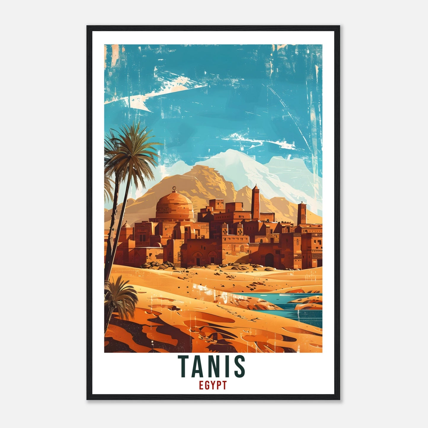 Tanis Egypt Travel Print Tanis Wall Art Wall Hanging Home Décor Tanis Gift Art Lovers Egypt Artwork Gift Print African Landmark Poster