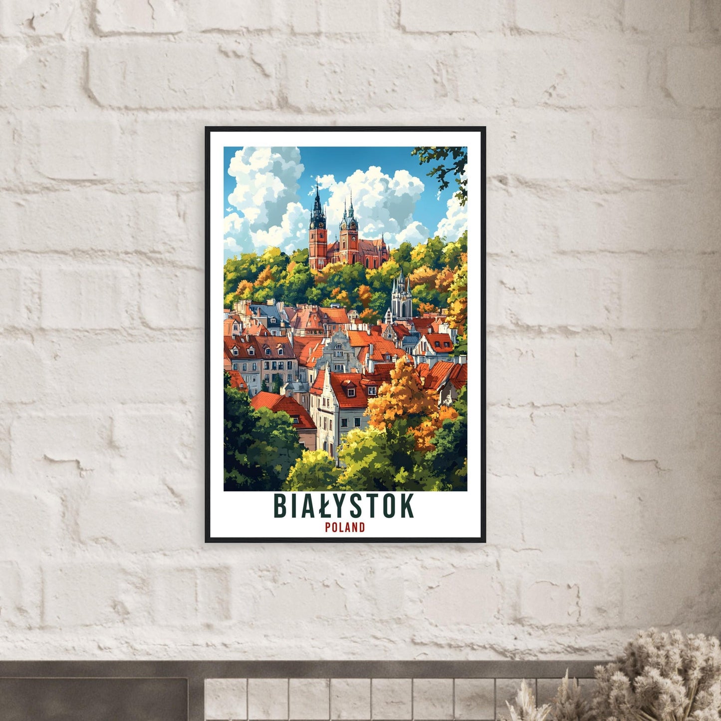 Białystok Travel Print Poland Home Decor Białystok Wall Art Gift Wall Hanging Art Lover Białystok Polish Artwork Travel Poster Poland Travel