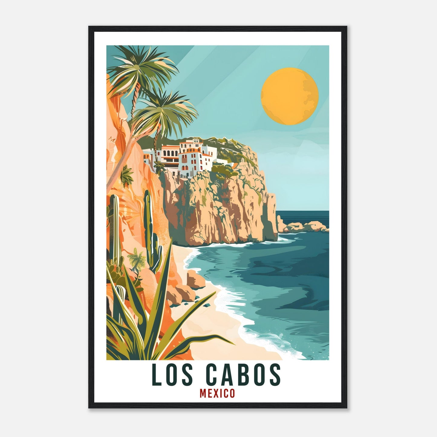 Los Cabos Mexico Travel Print Mexico Wall Art Wall Hanging Home Décor Los Cabos Gift Mexico Landmark Artwork South America Travel Poster