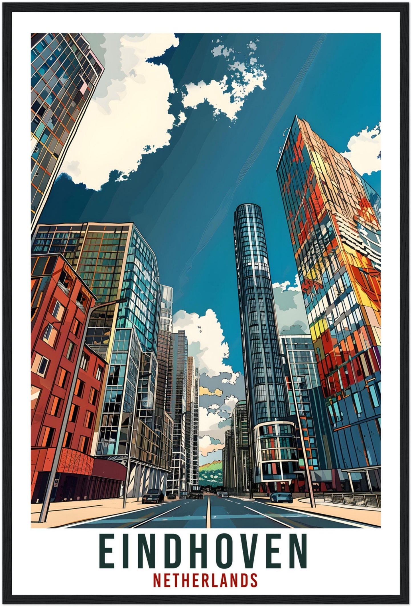 Eindhoven Travel Print Holland Wall Art Wall Hanging Home Décor Eindhoven Art Lovers Gift Dutch Artwork Gift The Netherlands Travel Poster