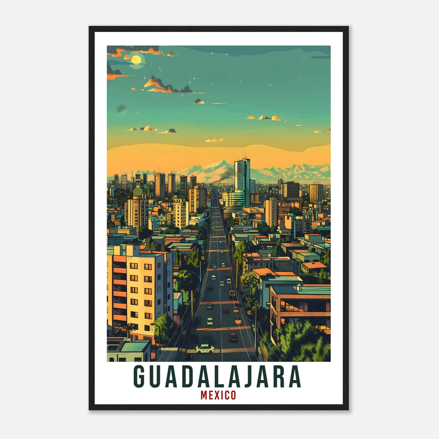 Guadalajara Mexico Travel Print Mexico Wall Art Wall Hanging Home Décor Guadalajara Gift Mexico Landmark Artwork South America Travel Poster