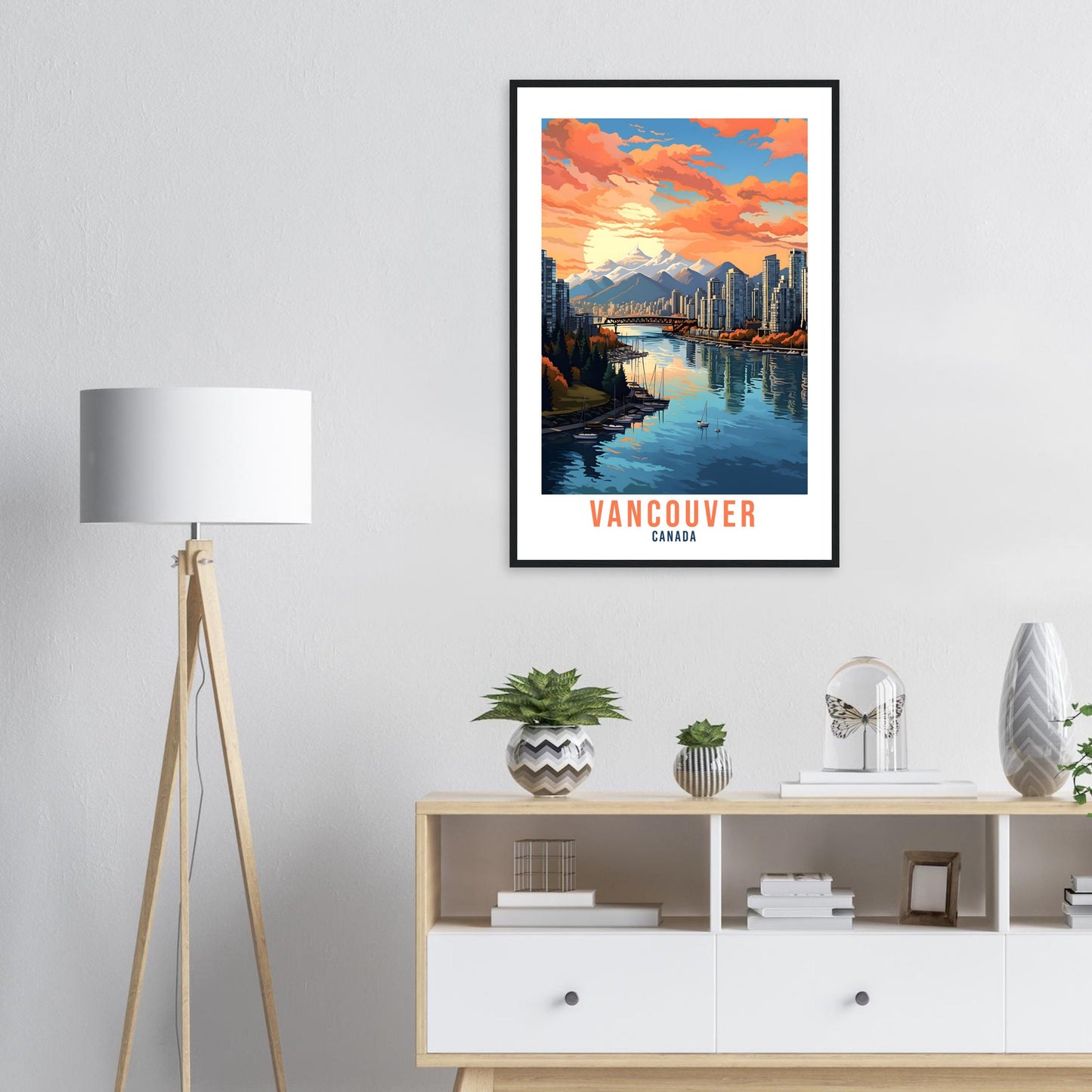 Vancouver Travel Print Wall Art Vancouver Canada Wall Hanging Home Decoration Vancouver City Sunset Wall Art Print Vancouver Canada Poster
