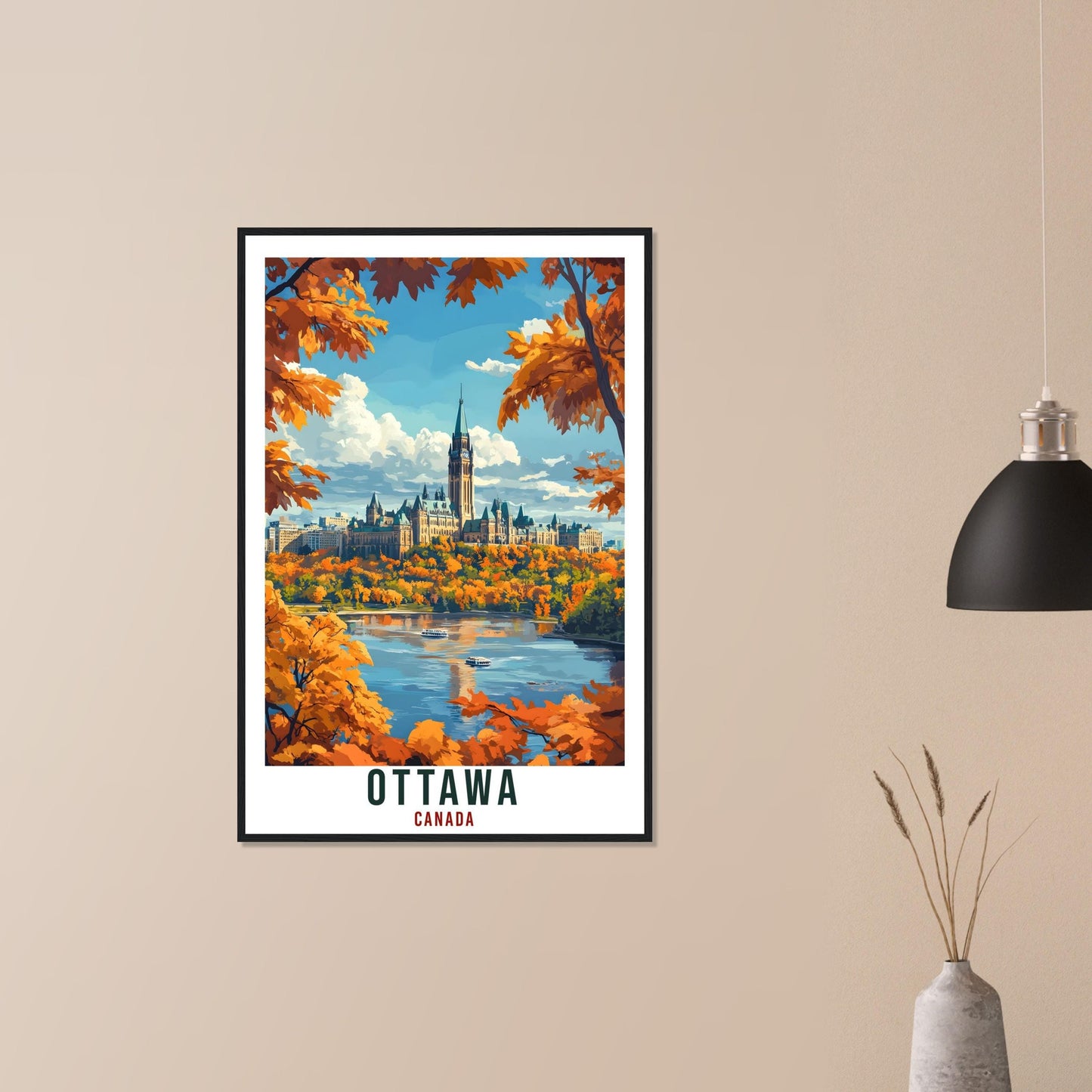 Ottawa Travel Print Canada Home Decor Ottawa Wall Art Gift Wall Hanging Art Lover Ottawa Canadian Artwork Travel Poster Ontario Artwork