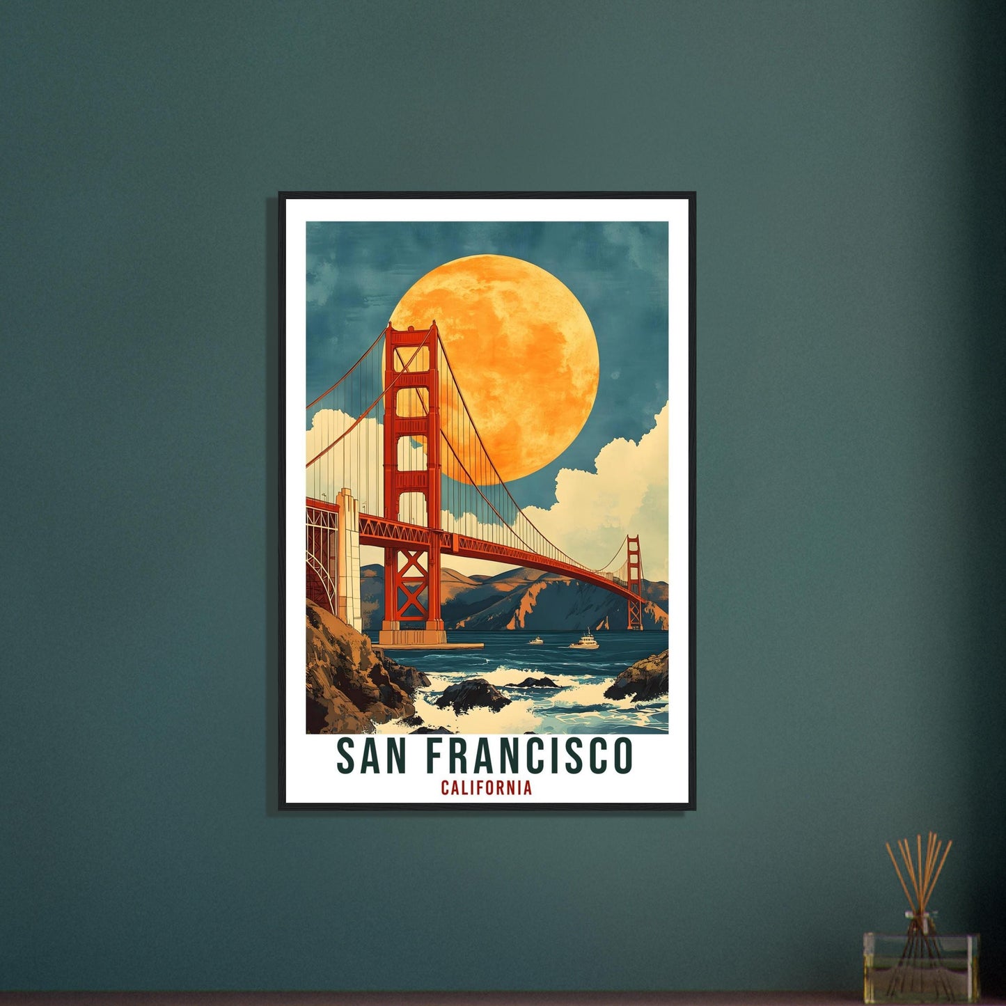 San Francisco Travel Print California Home Decor Wall Art Gift Wall Hanging Art Lover San Francisco United States Artwork Travel Poster Art