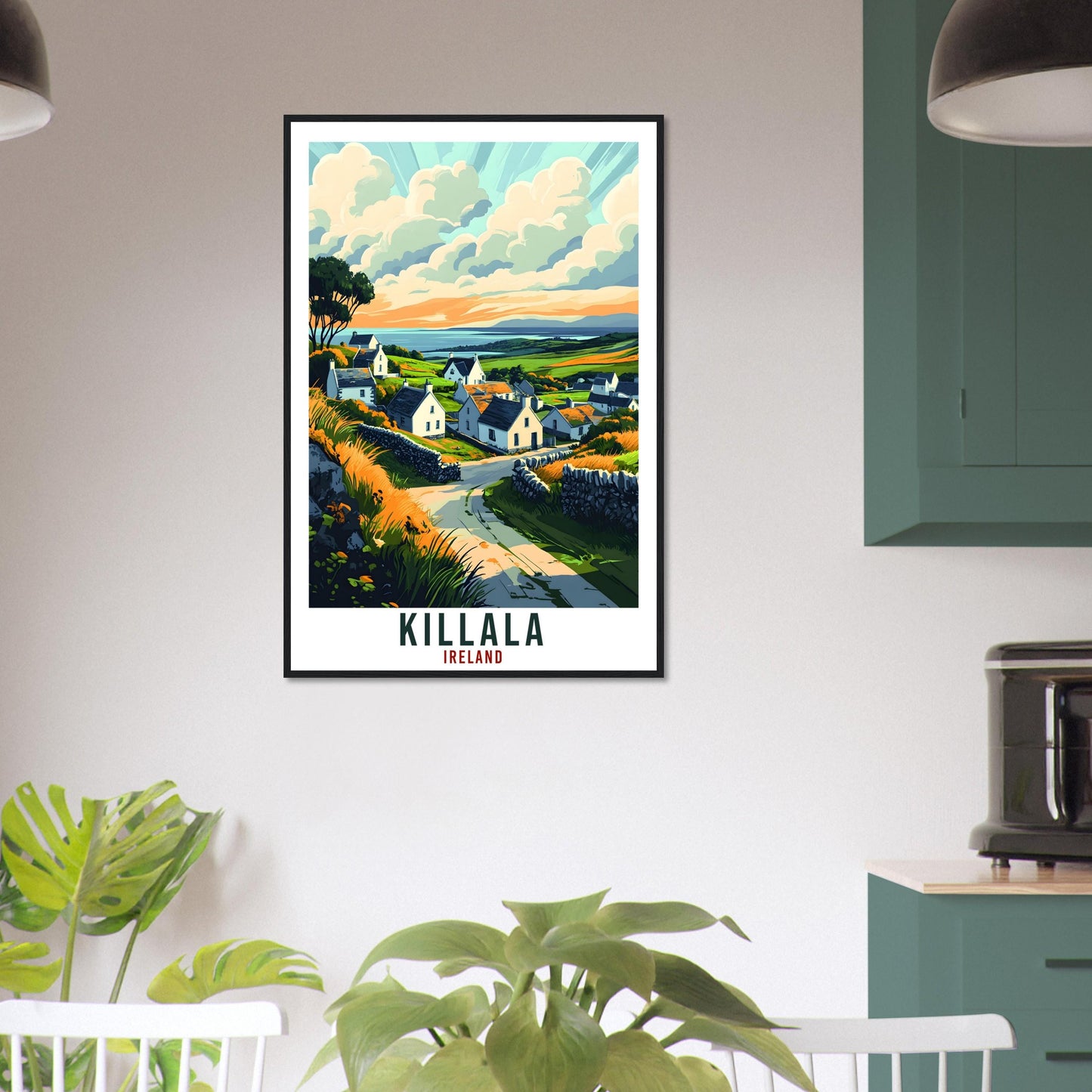 Killala Travel Print Ireland Home Decor Killala Wall Art Wall Hanging Art Lover Irish Artwork Travel Poster Killala Ireland Travel Art Gift
