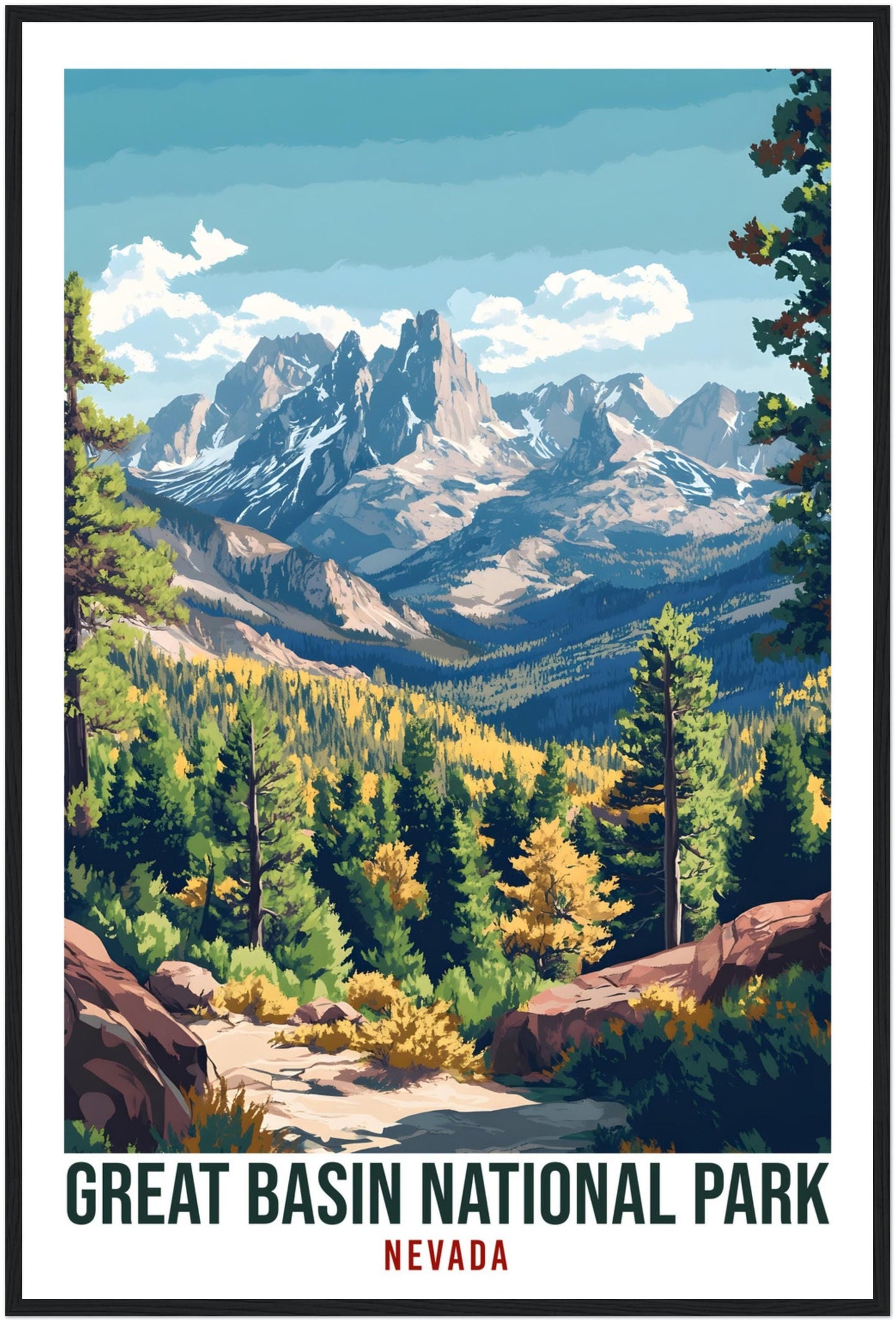 Great Basin National Park Nevada USA Travel Print Wall Art Wall Hanging Home Décor Great Basin Gift Travel Art USA Artwork Travel Poster
