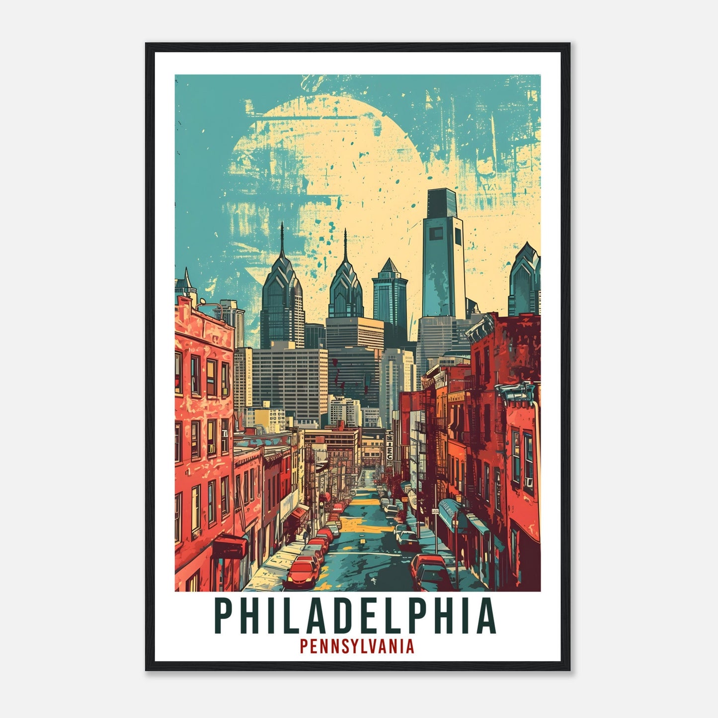 Philadelphia Travel Print Pennsylvania Wall Art Philadelphia Travel Poster Wall Art Philadelphia Art Lovers Gift Philadelphia Travel Art