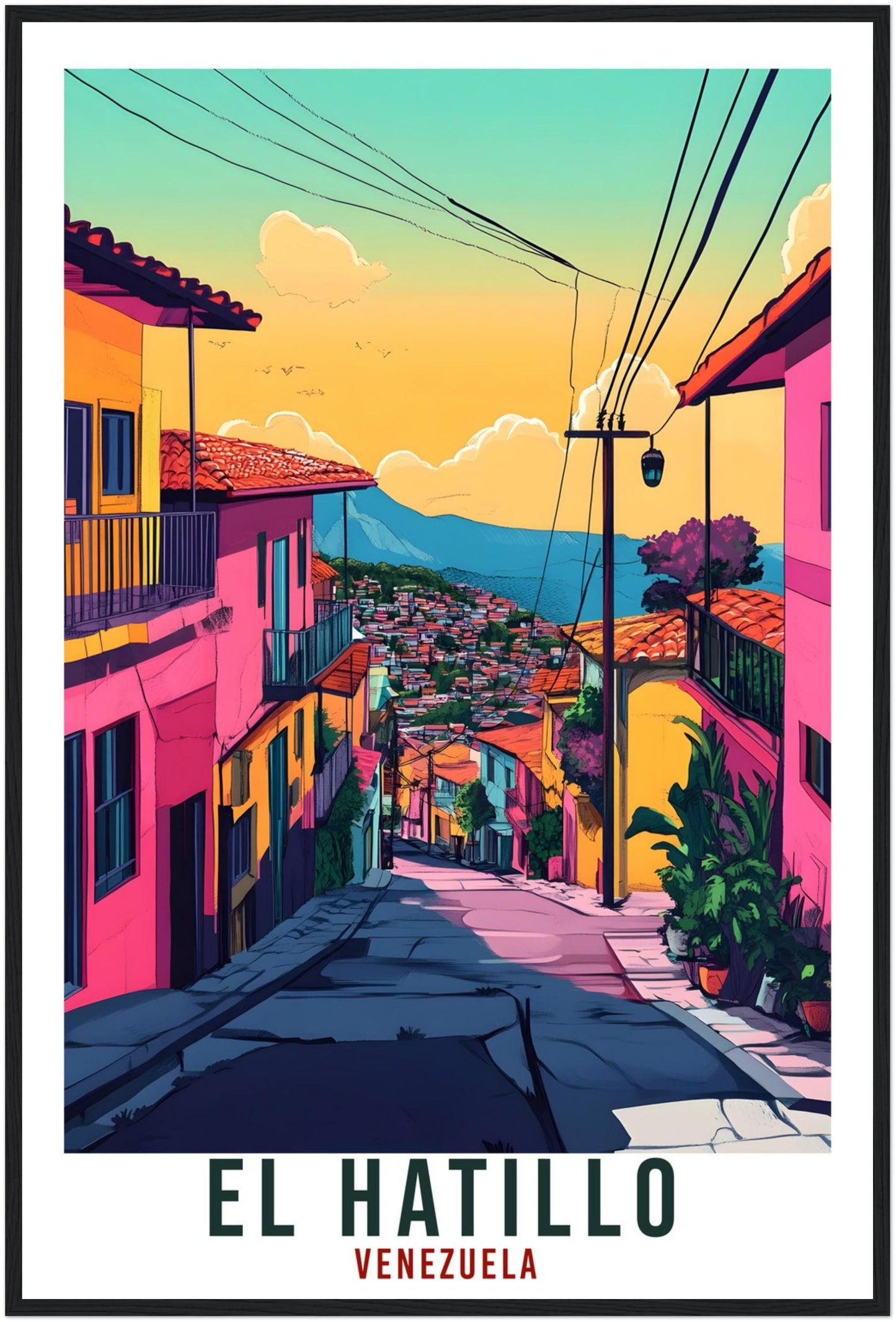 El Hatillo Travel Print Venezuela Decor El Hatillo Wall Art Wall Hanging Art Lover El Hatillo Venezuelan Artwork Travel Poster Travel Art