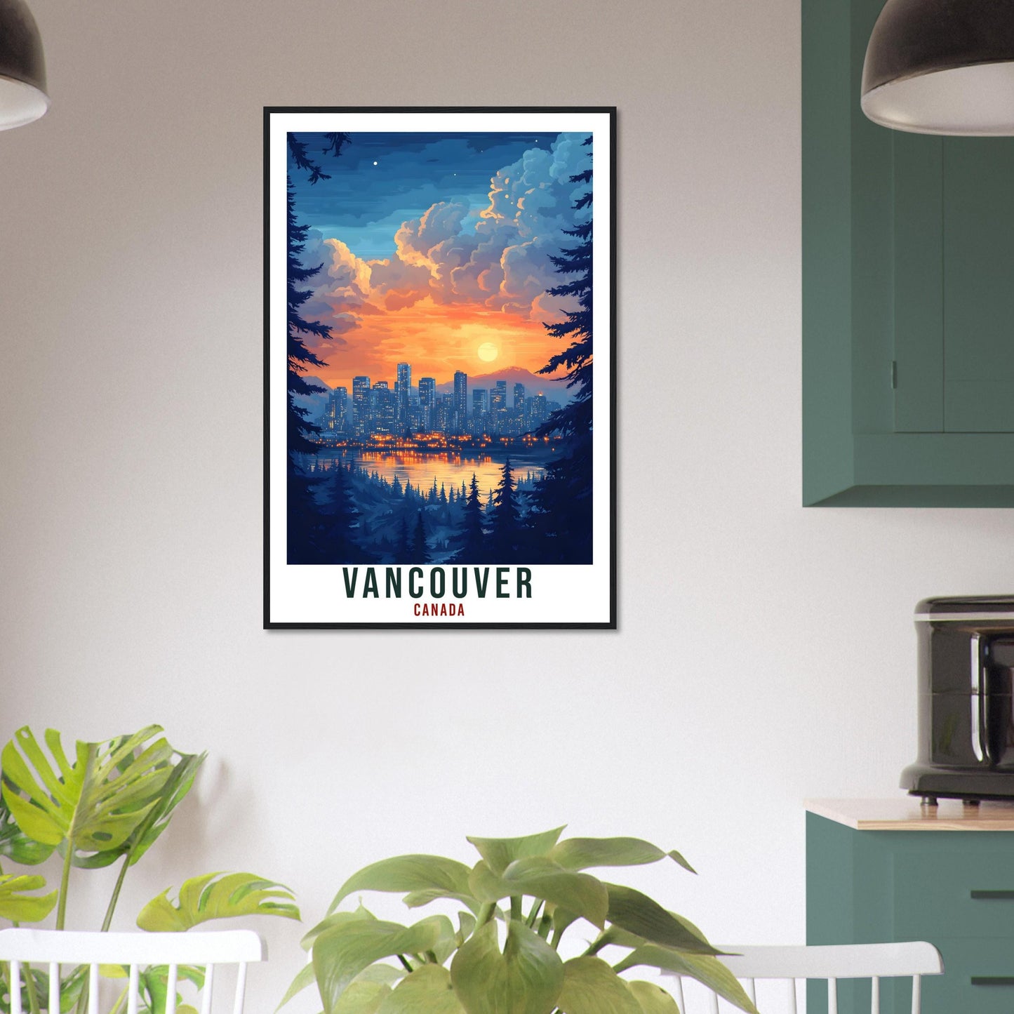 Vancouver Travel Print Canada Home Decor Vancouver Wall Art Gift Wall Hanging Art Lover Vancouver Canadian Artwork Travel Poster Canada Art