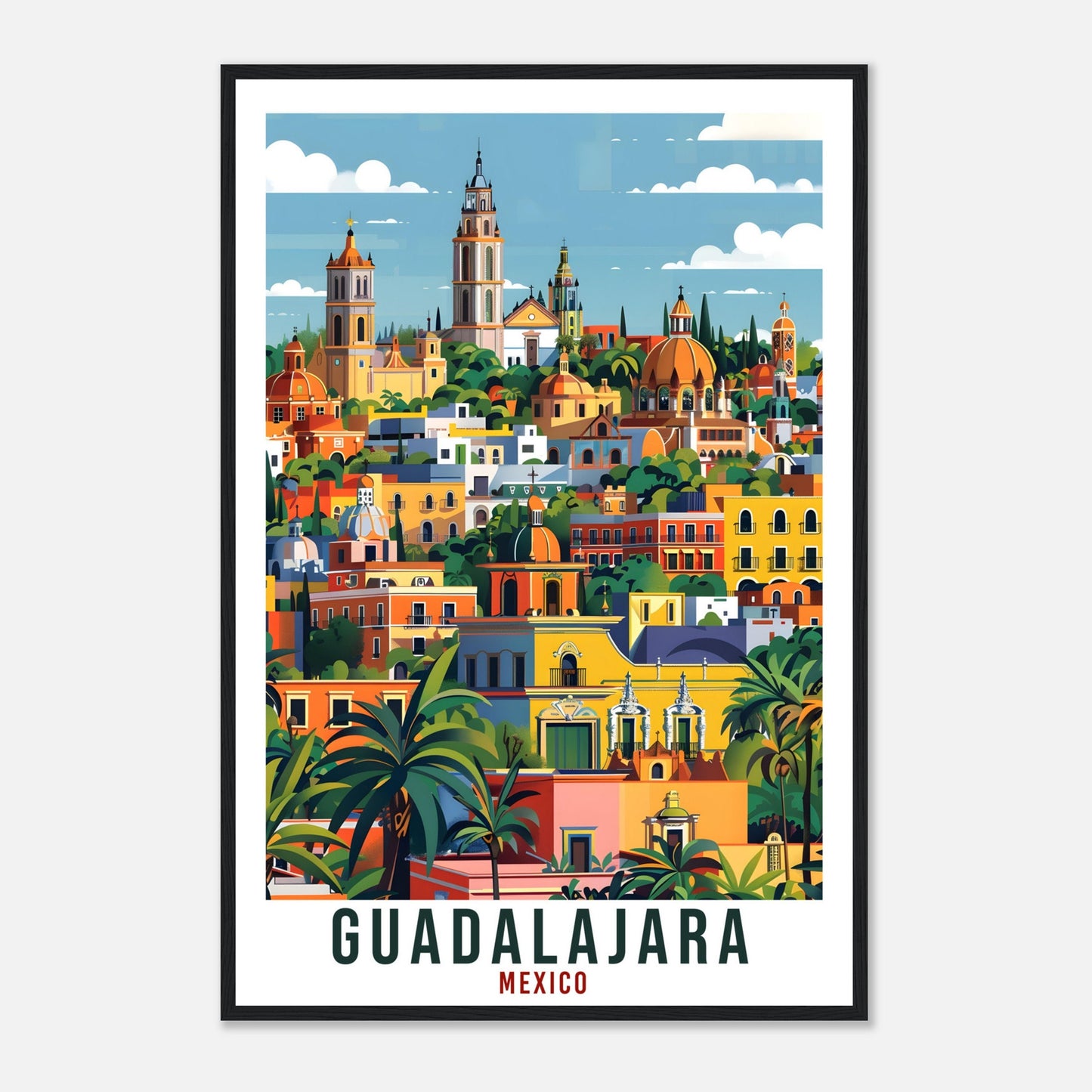 Guadalajara Mexico Travel Print Mexico Wall Art Wall Hanging Home Décor Guadalajara Gift Mexico Artwork Gift South America Travel Poster