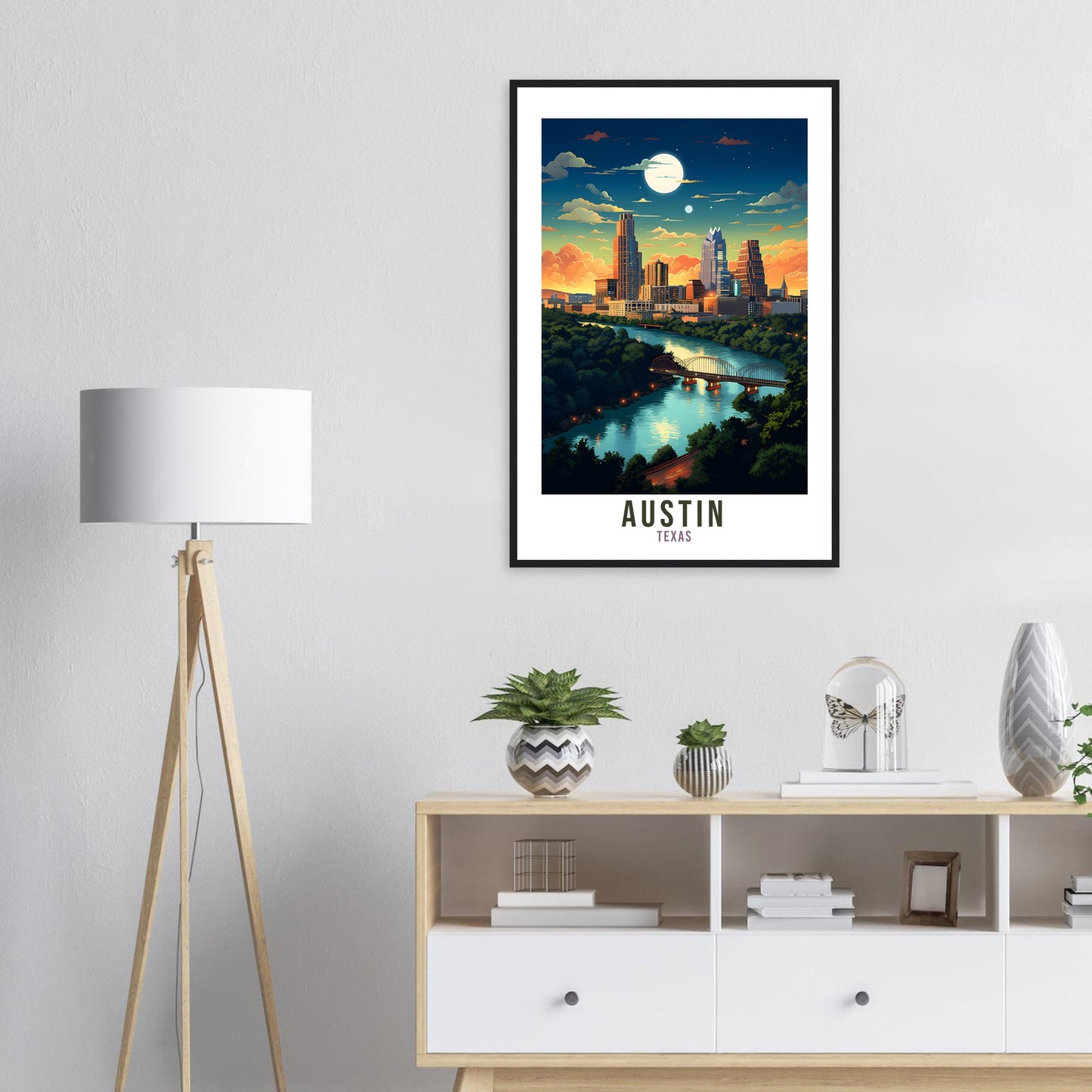 Austin Travel Print Wall Art Houston Texas Wall Art Austin Travel Poster USA Home Decor Austin Art Lovers Gift Austin Texas City Travel Art